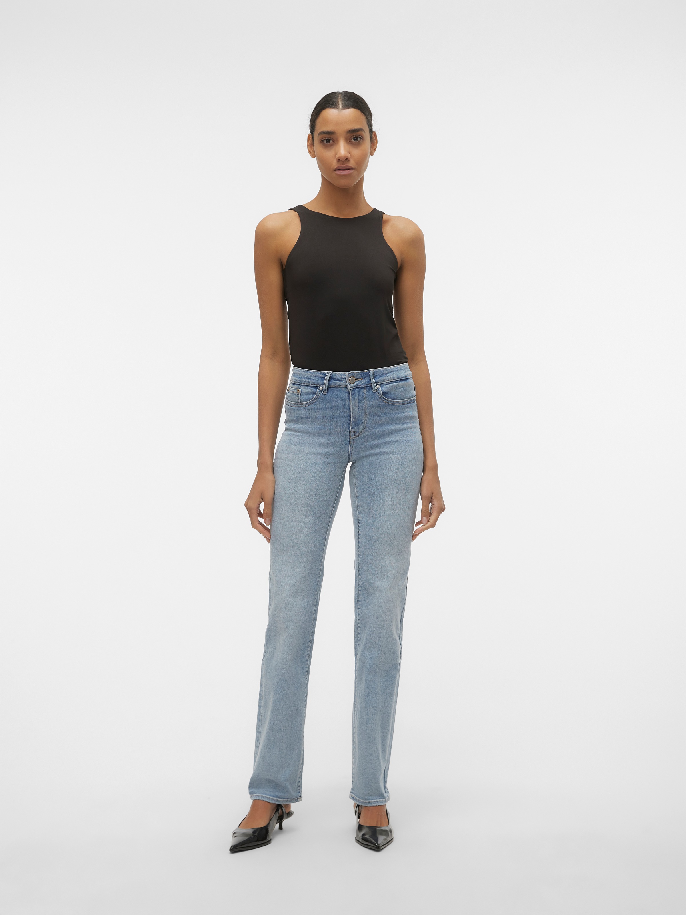 Vero Moda Straight-Jeans »VMFLASH MR STRAIGHT JNS LI3102 GA NOOS«
