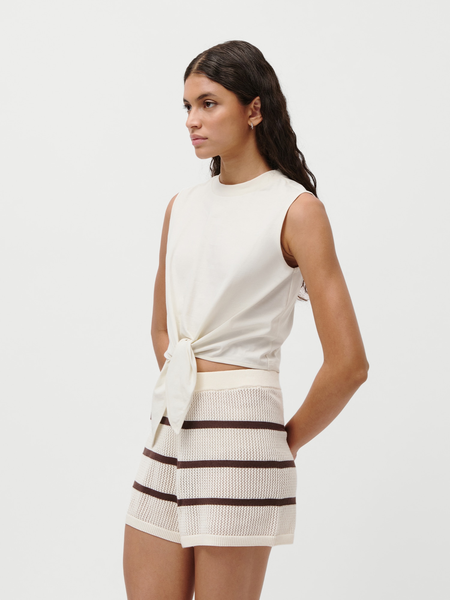 LeGer Shirttop »Tabea, LeGer by Lena Gercke« mit Knoten-Details vorne, normale Passform