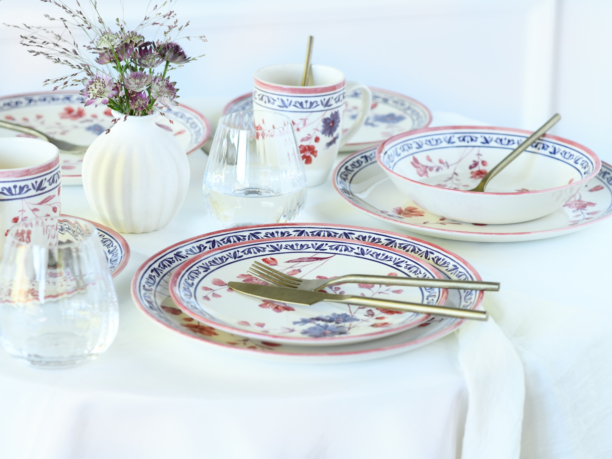 CreaTable Kombiservice »Cottage, Kombi-Service 16-tlg« Blumenmotive