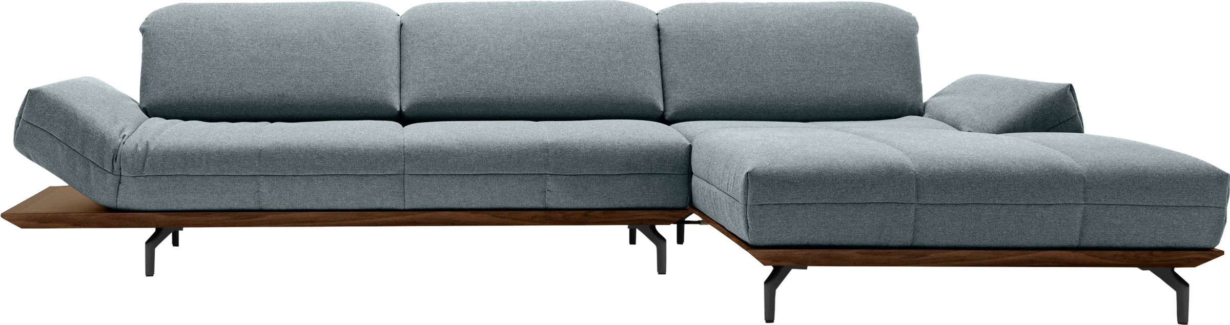 Creation BY ROLF BENZ Ecksofa »CR.420, Designecksofa, L-Form«, in 2 Qualitäten, Holzrahmen in Eiche Natur oder Nußbaum, Breite 293 cm