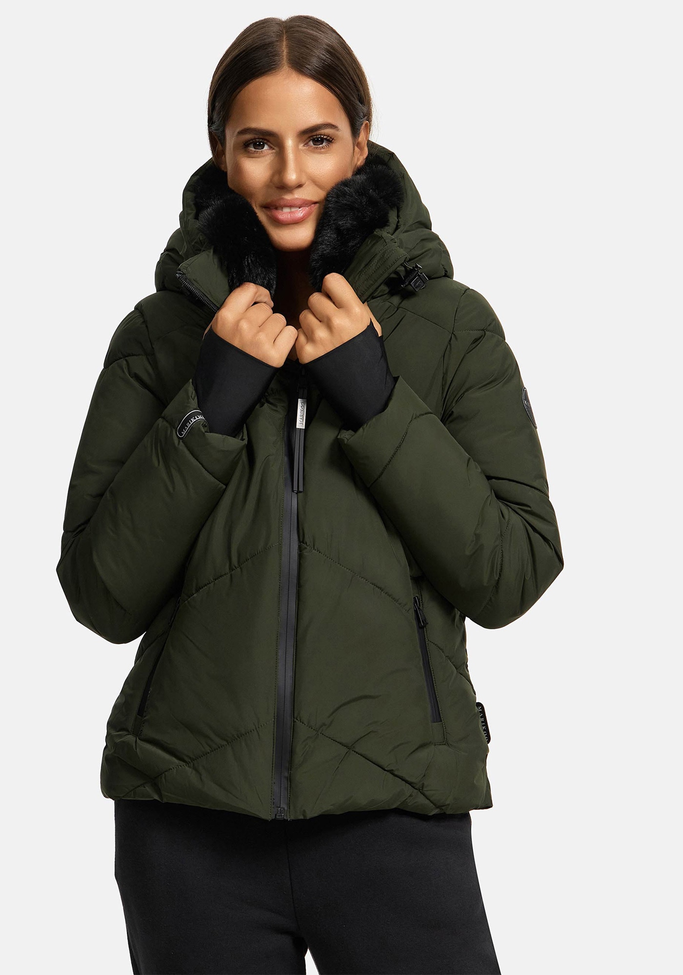 Marikoo Winterjacke »Marikoo Simaraa kurze Damen Winter Steppjacke N007«