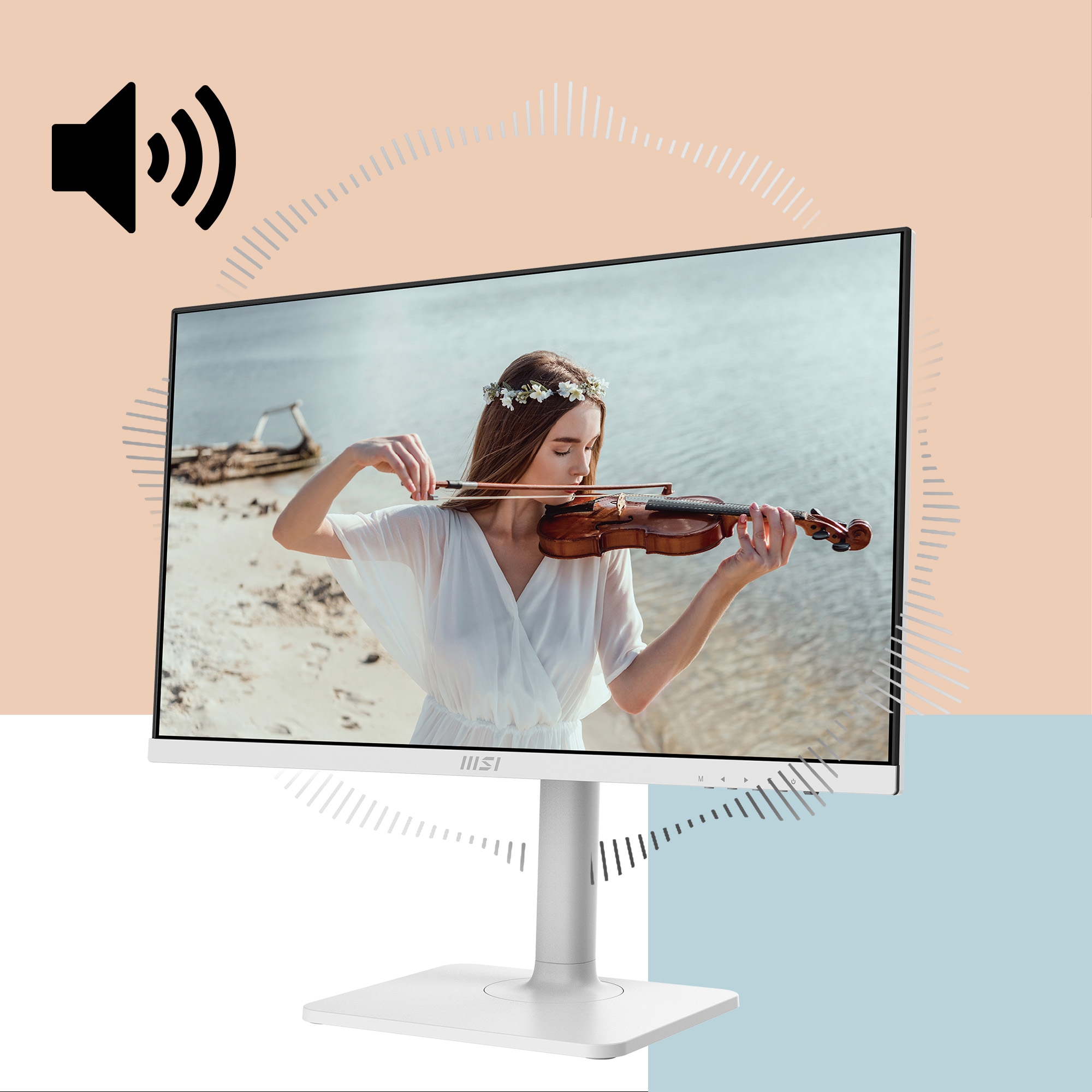 MSI LED-Monitor »Modern MD2412P«, 60 cm/24 Zoll, 1920 x 1080 px, Full HD, 1 ms Reaktionszeit, 100 Hz, höhenverstellbar, 3 Jahre Herstellergarantie, USB-C