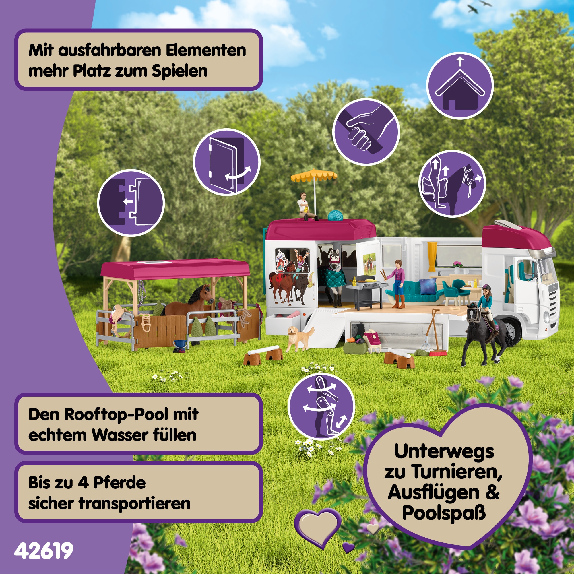 Schleich® Spielwelt »HORSE CLUB, Pferdetransporter (42619)« Made in Europe