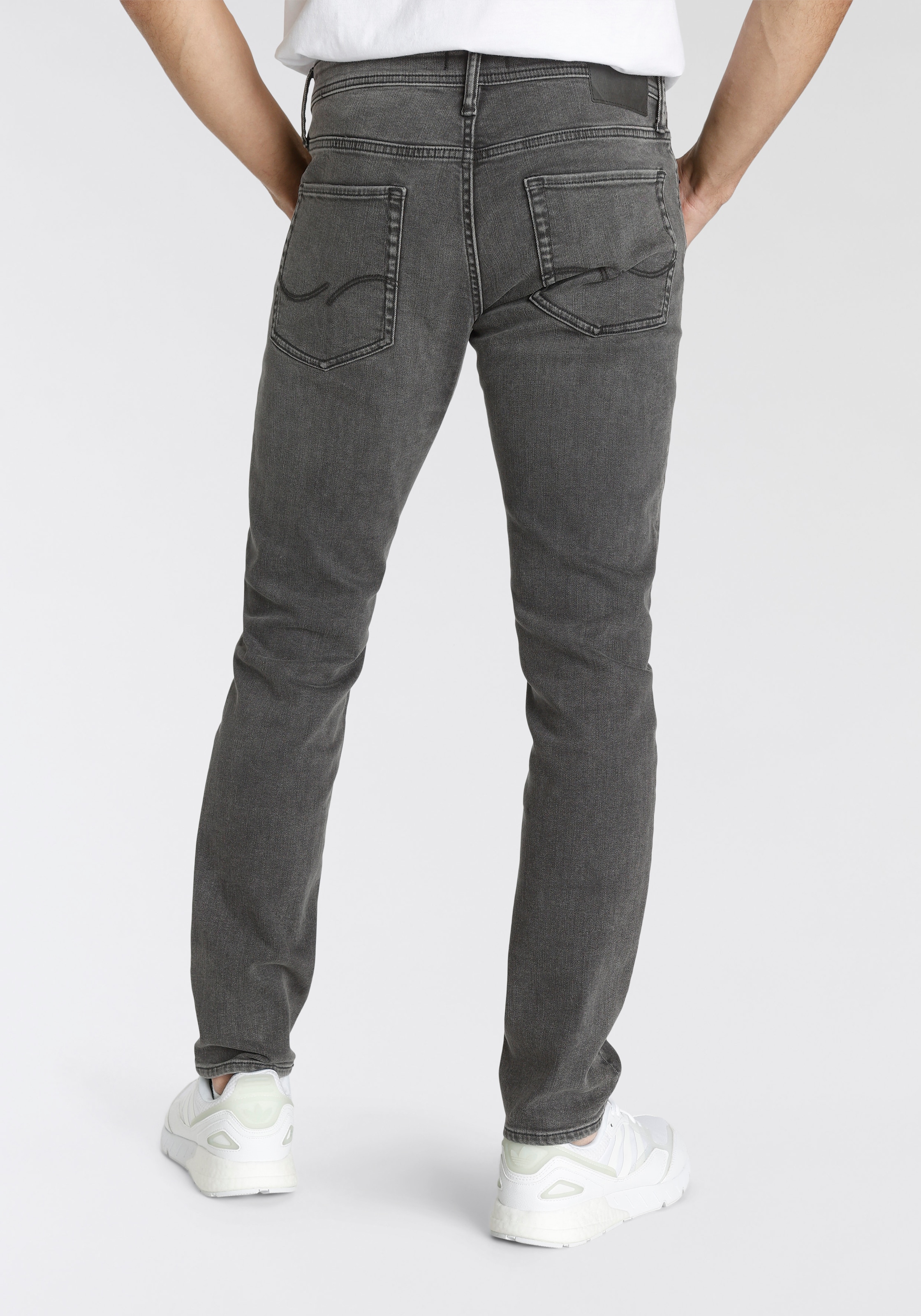 Jack & Jones Slim-fit-Jeans »JJIGLENN – Jeans mit Stretch und figurbetonter Silhouette« Used, modisch, slim fit, Denim/Jeans