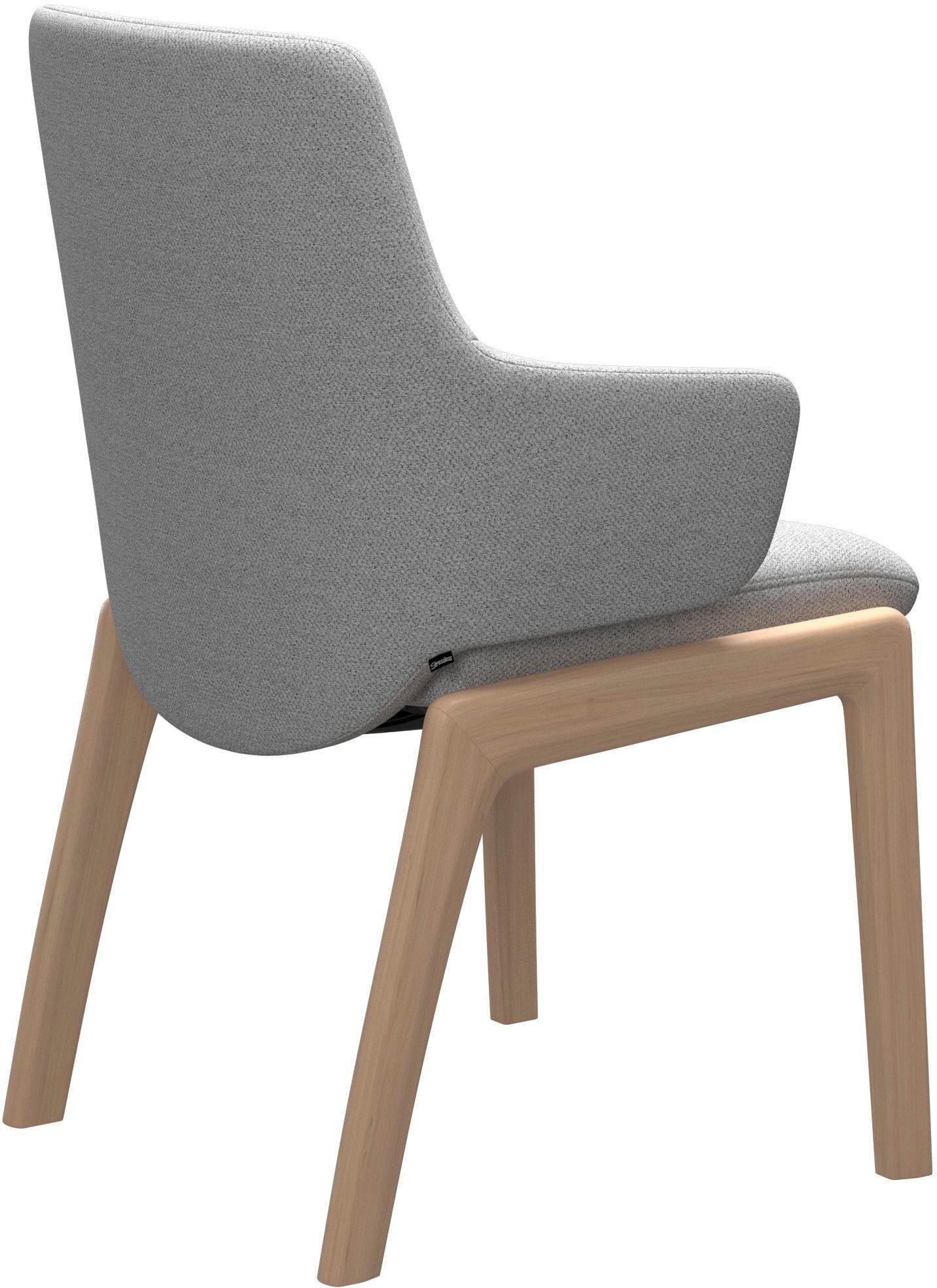Stressless® Polsterstuhl »Laurel«, ROHLEDER Stoff Q2 FARON, Low Back mit Armlehne, Größe L, mit abgerundeten Beinen in Eiche natur
