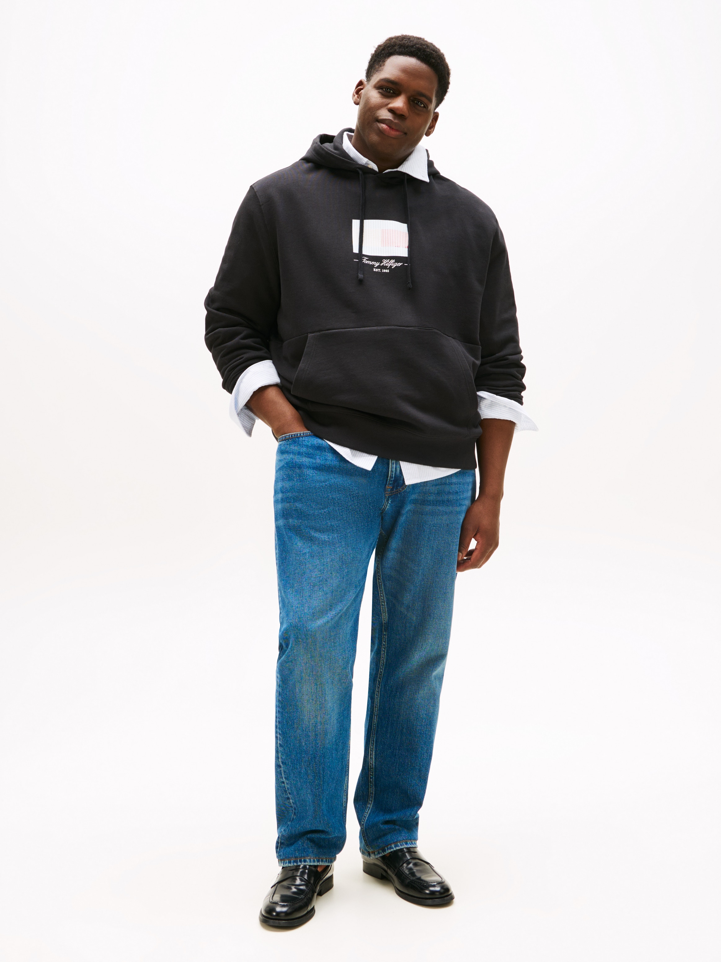 Tommy Hilfiger Big & Tall Kapuzensweatshirt »BT-ITHACA FLAG HOODIE-B«, Große Größen