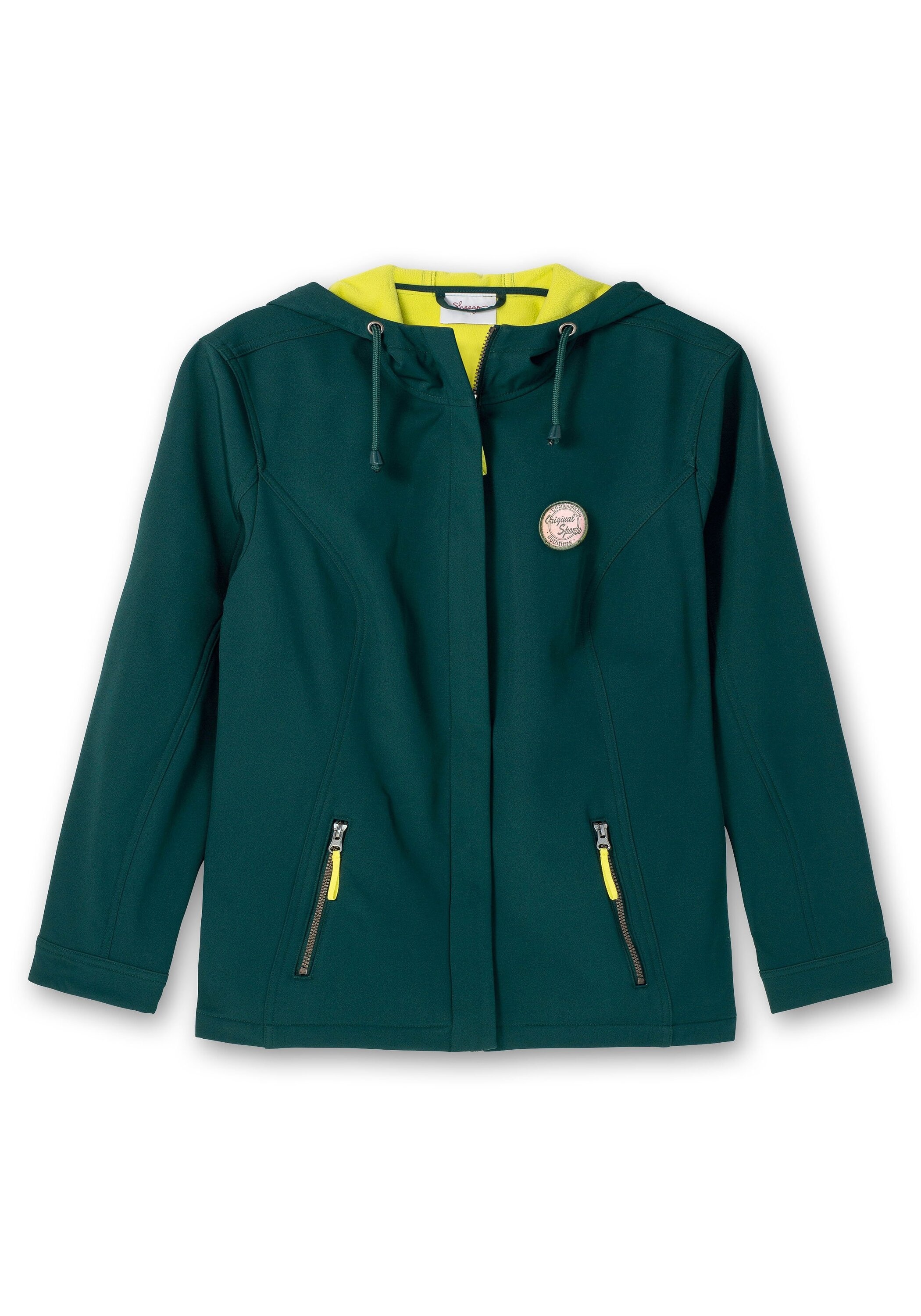 Sheego Softshelljacke »Softshell-Jacke mit Fleece-Innenseite, winddichte Qualität«, mit Kapuze, mit Fleece-Innenseite, winddichte Qualität