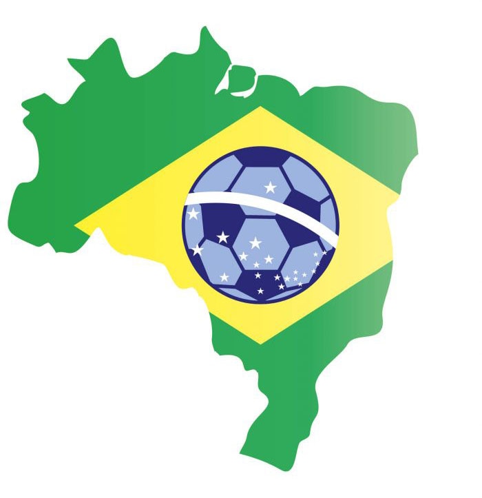 Wall-Art Wandtattoo »Brasilien Karte mit Fußball«, (1 St.) auf Rechnung  kaufen