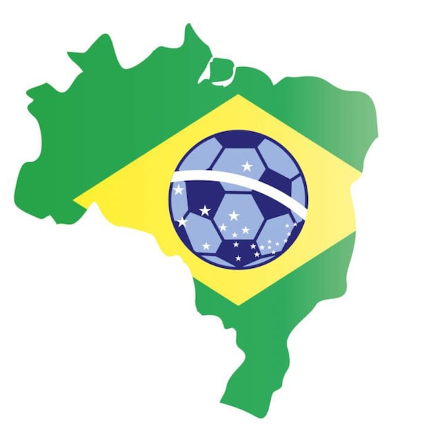 Wall-Art Wandtattoo »Brasilien Karte mit Fußball«, (1 St.) auf Rechnung  kaufen