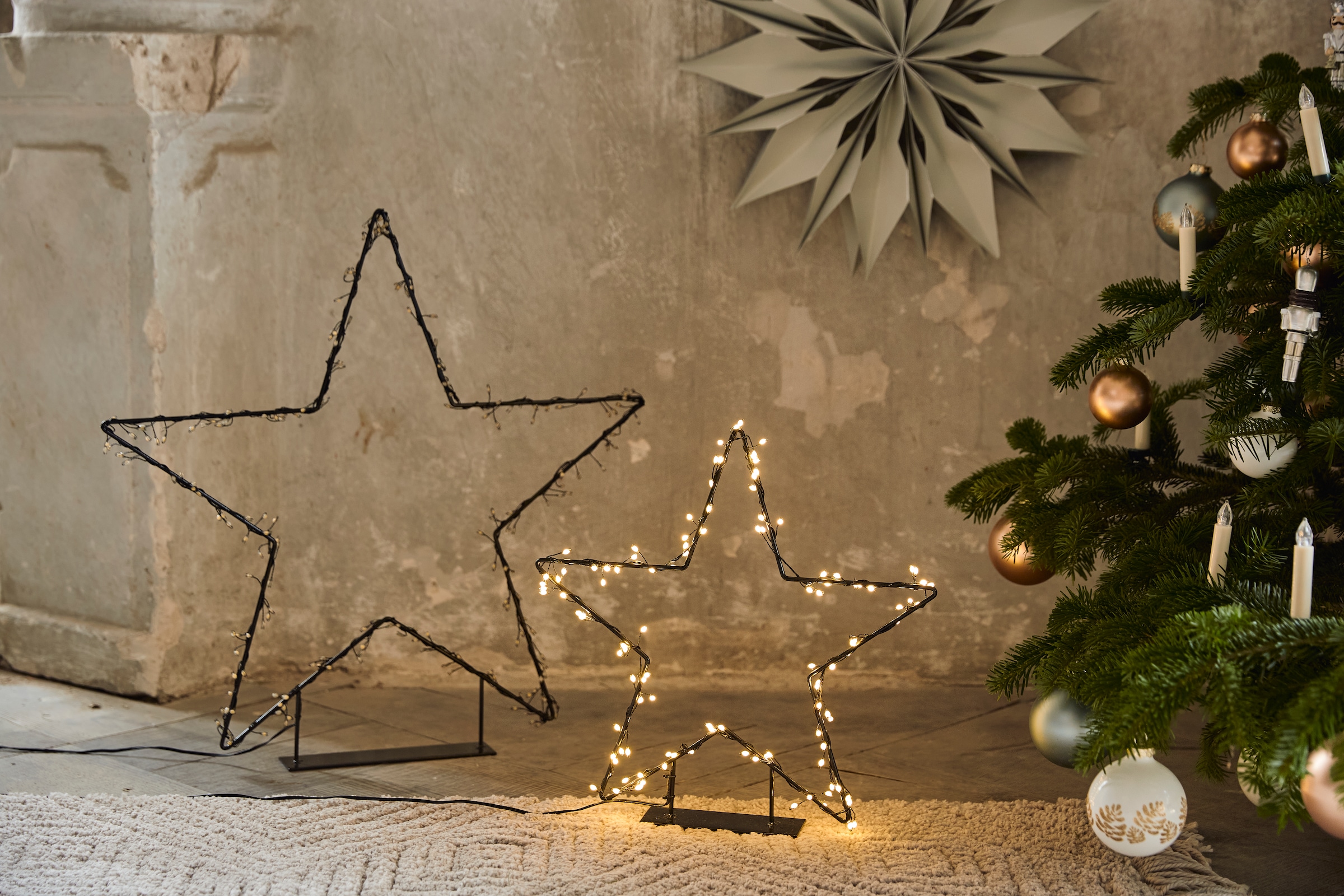 AM Design LED XXL Weihnachtsdeko aussen Jahren mit | 200 Weihnachtsstern, online flammig-flammig, 3 Stern, Garantie kaufen