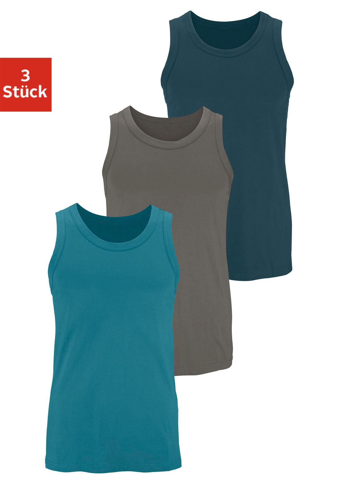 H.I.S Tanktop, (Packung, 3 tlg.), aus Baumwolle bei ♕