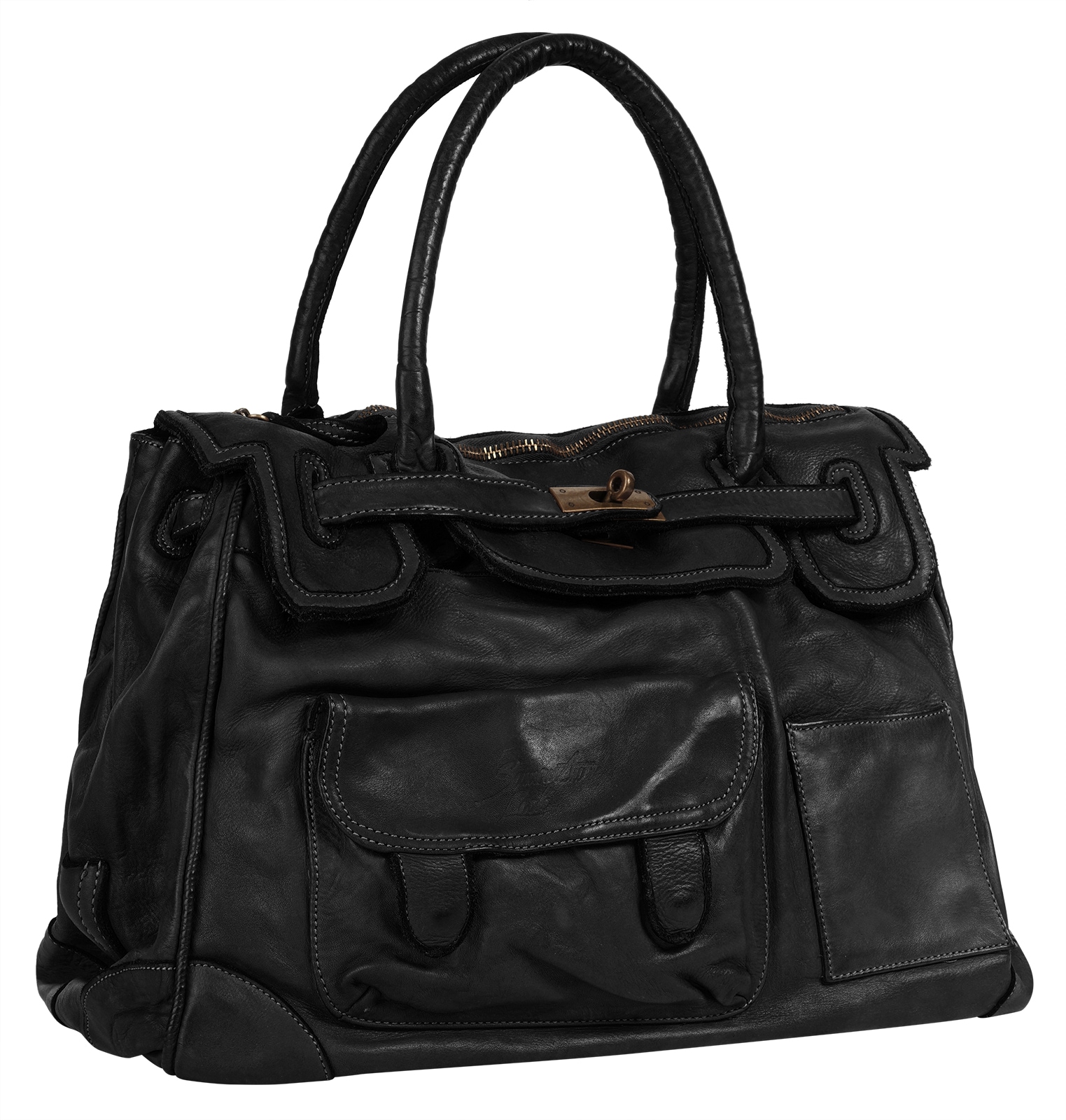 Samantha Look Shopper, echt Leder, Made in Italy