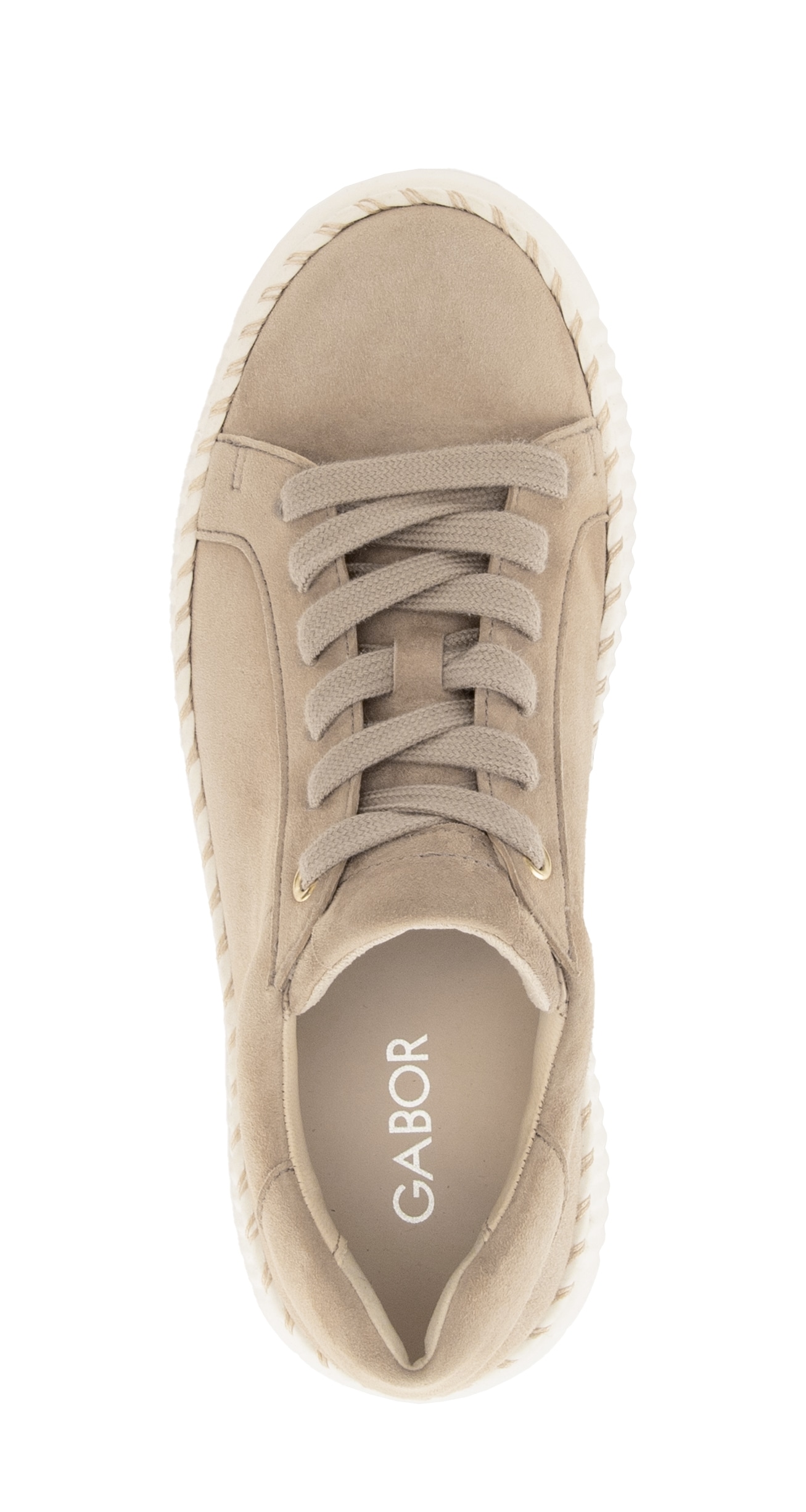 Gabor Plateausneaker  , Freizeitschuh, Halbschuh, Schnürschuh mit Kontrast-Rahmennaht