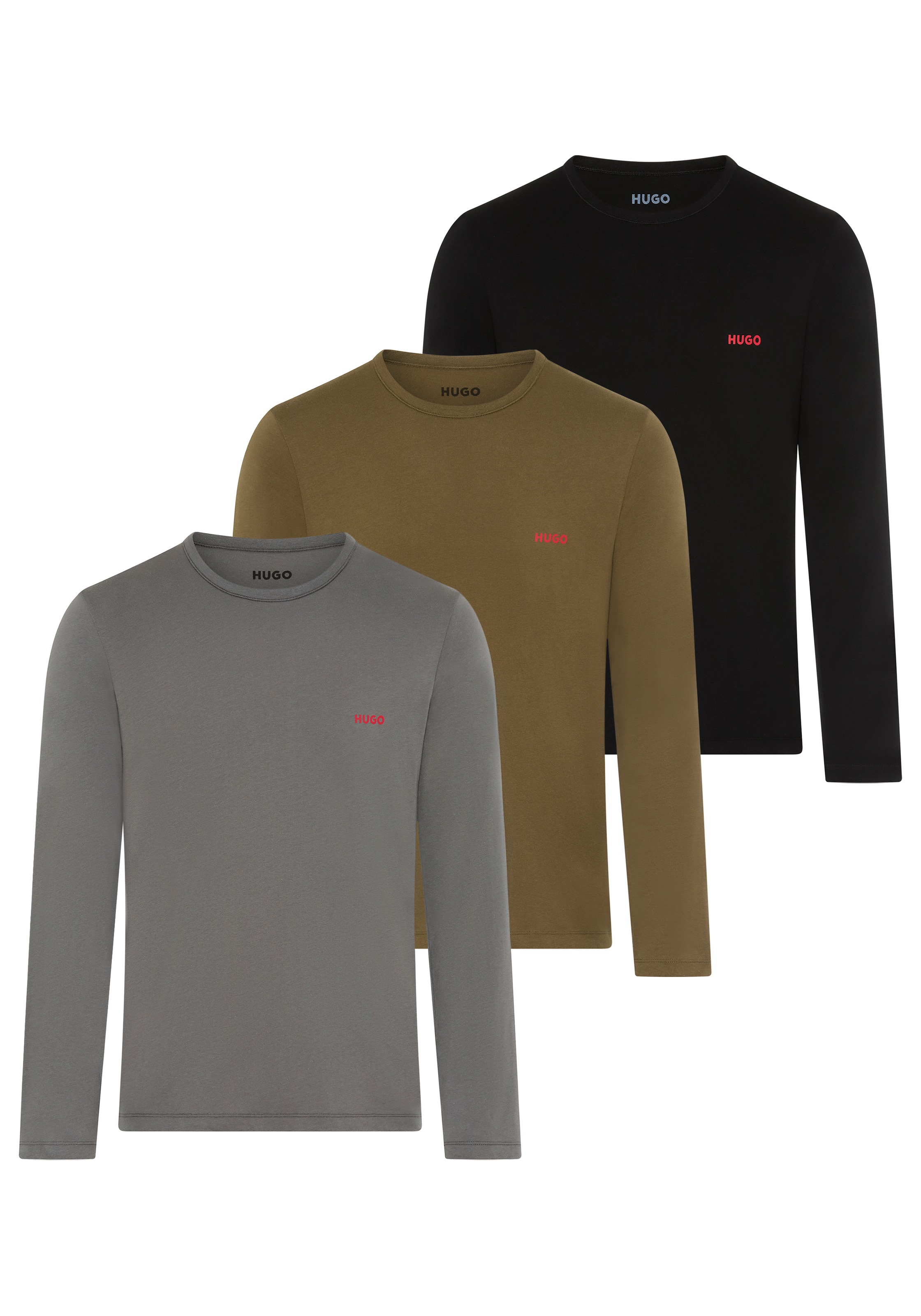 HUGO Underwear Langarmshirt »LS-SHIRT RN TRIPLET«, (Set, 3er Pack)