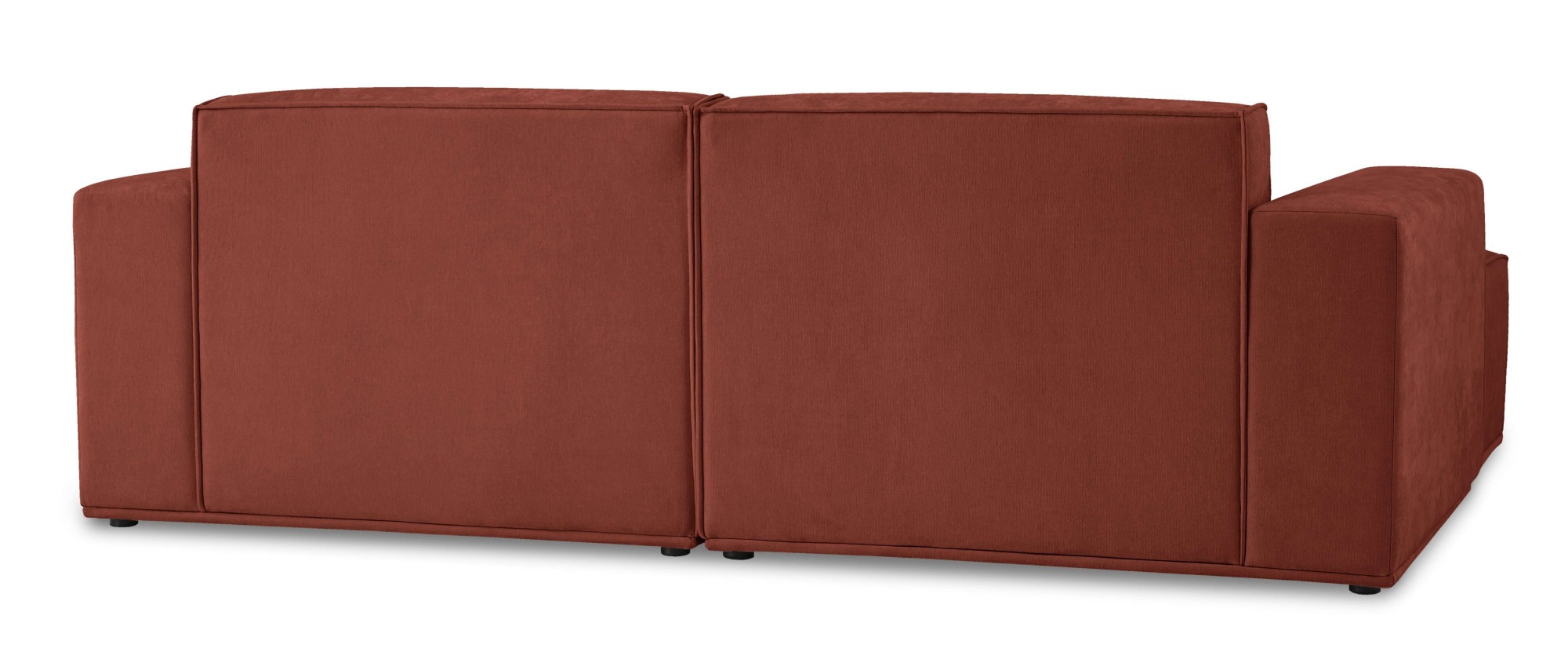 Home affaire Ecksofa »Avelin, 228 cm, L-Form, Chenille, Struktur-Boucle«, mit Wellenunterfederung, Kedernaht, bodentief, Skandi-Design