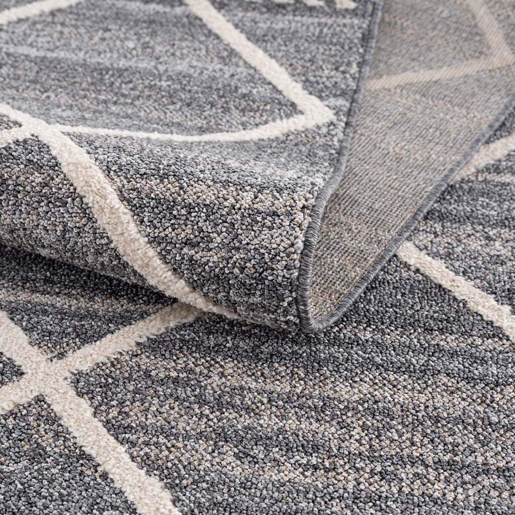 Carpet City Teppich »Art 2645«, rechteckig, 7 mm Höhe, Läufer, Kurzflor, mit Kettfäden, Rauten-Optik