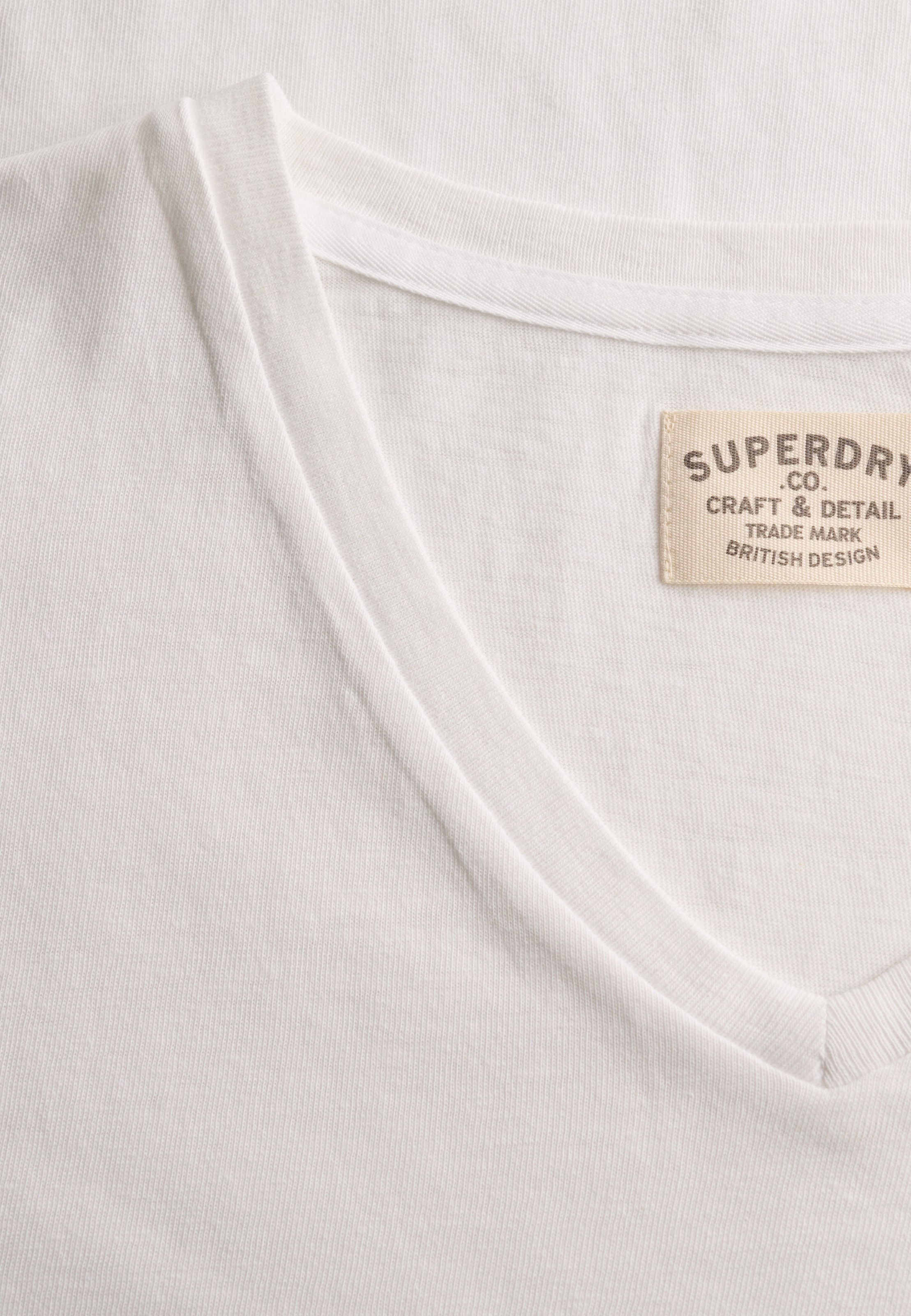 Superdry Rundhalsshirt »CLASSIC COTTON LINEN VEE« Baumwollmischung, relaxed fit aus luftig leichtem Baumwoll-Leinen-Mix