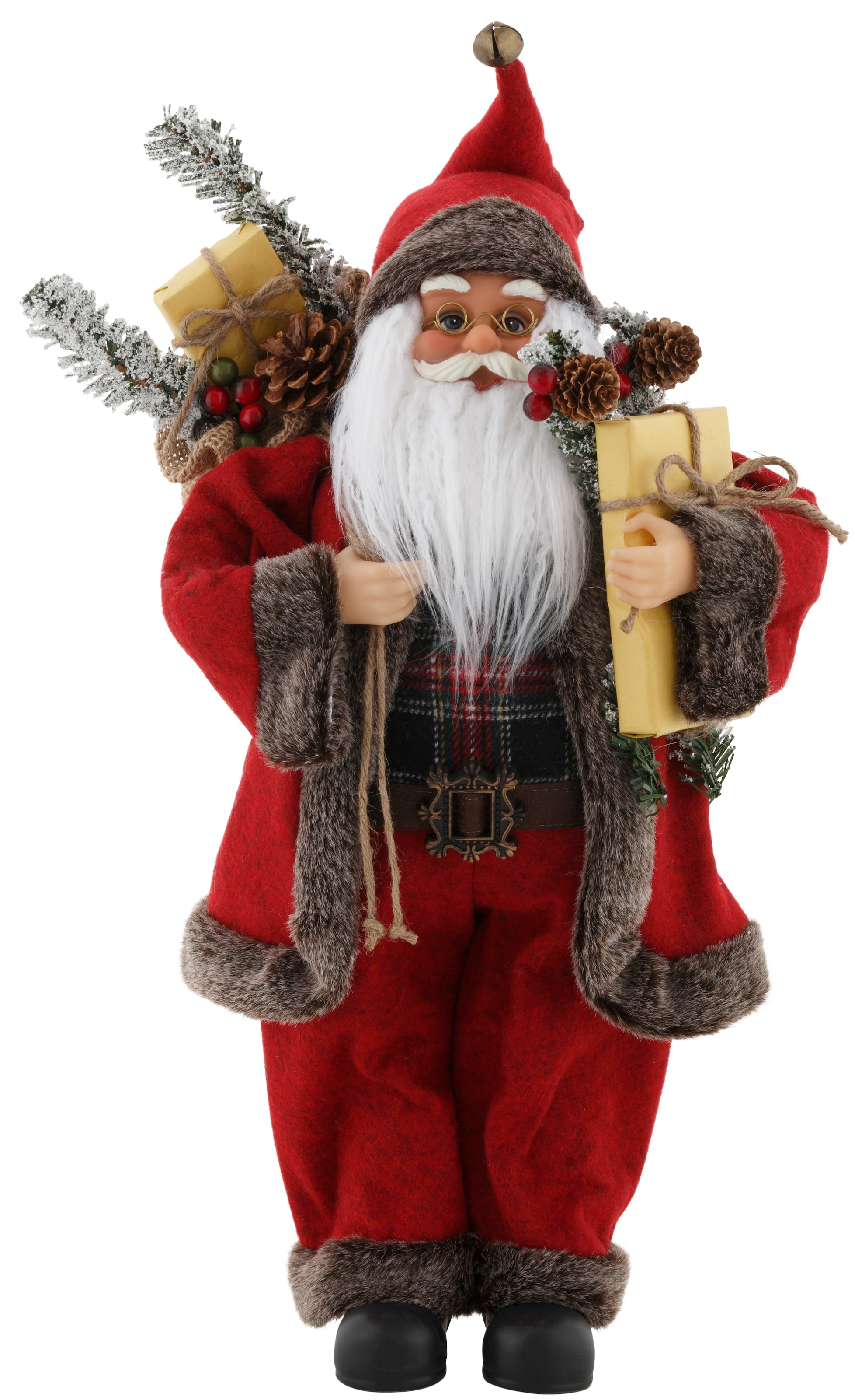 my home Weihnachtsmann »Weihnachtsdeko mit Geschenken, und Höhe ca. Sack rot«, cm 45,5