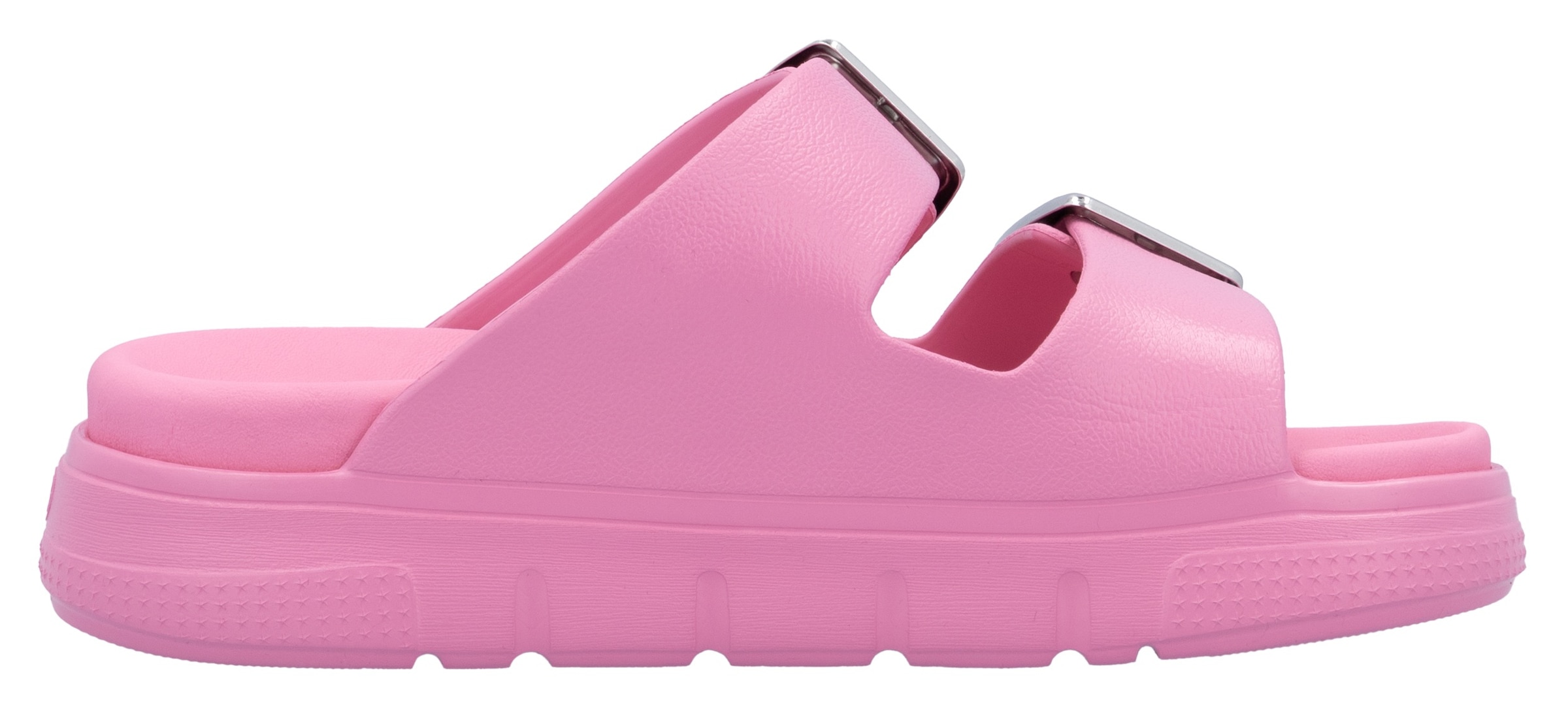 Rieker Pantolette, Plateau, Sommerschuh, Schlappen in Weite G (=weit)