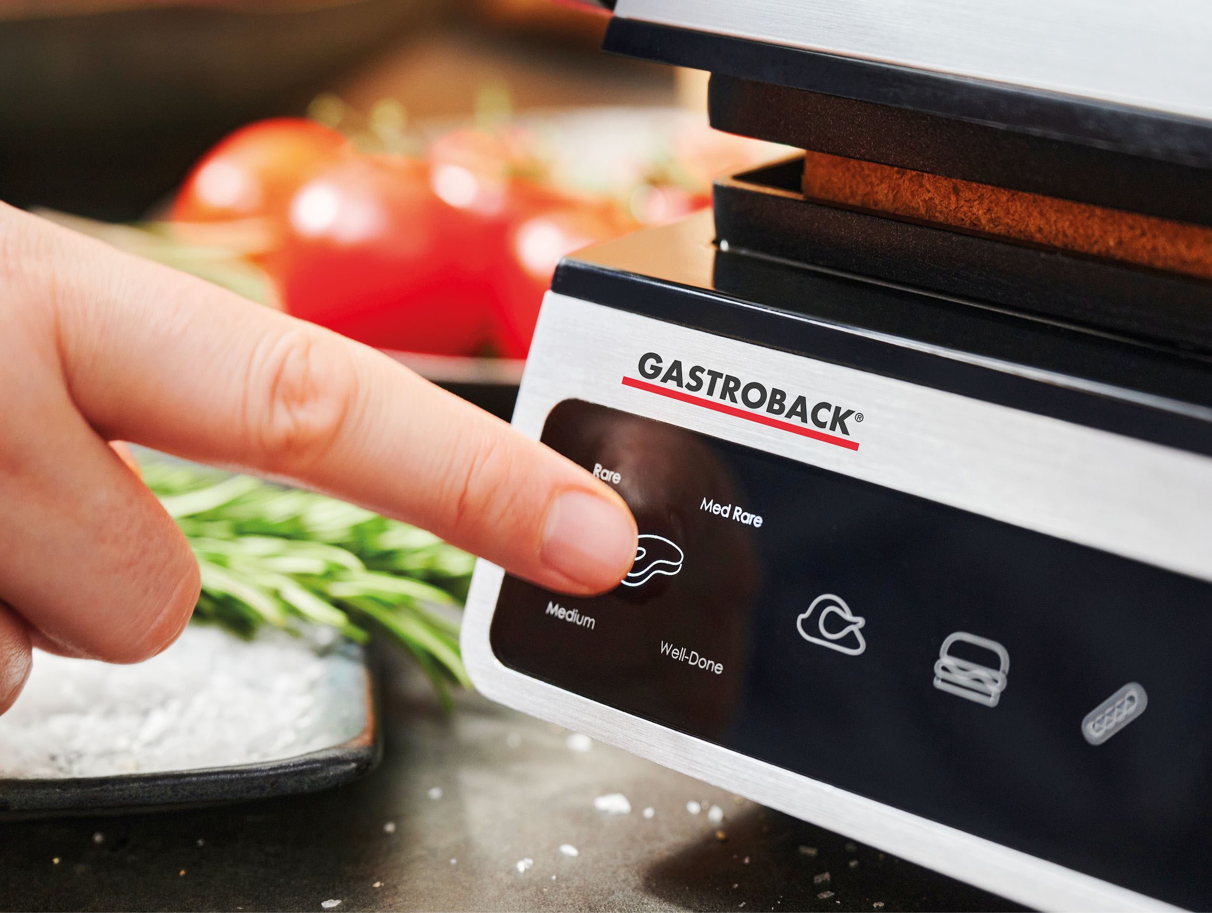 Gastroback Kontaktgrill »42542 Design BBQ Advanced Smart« 2000 W