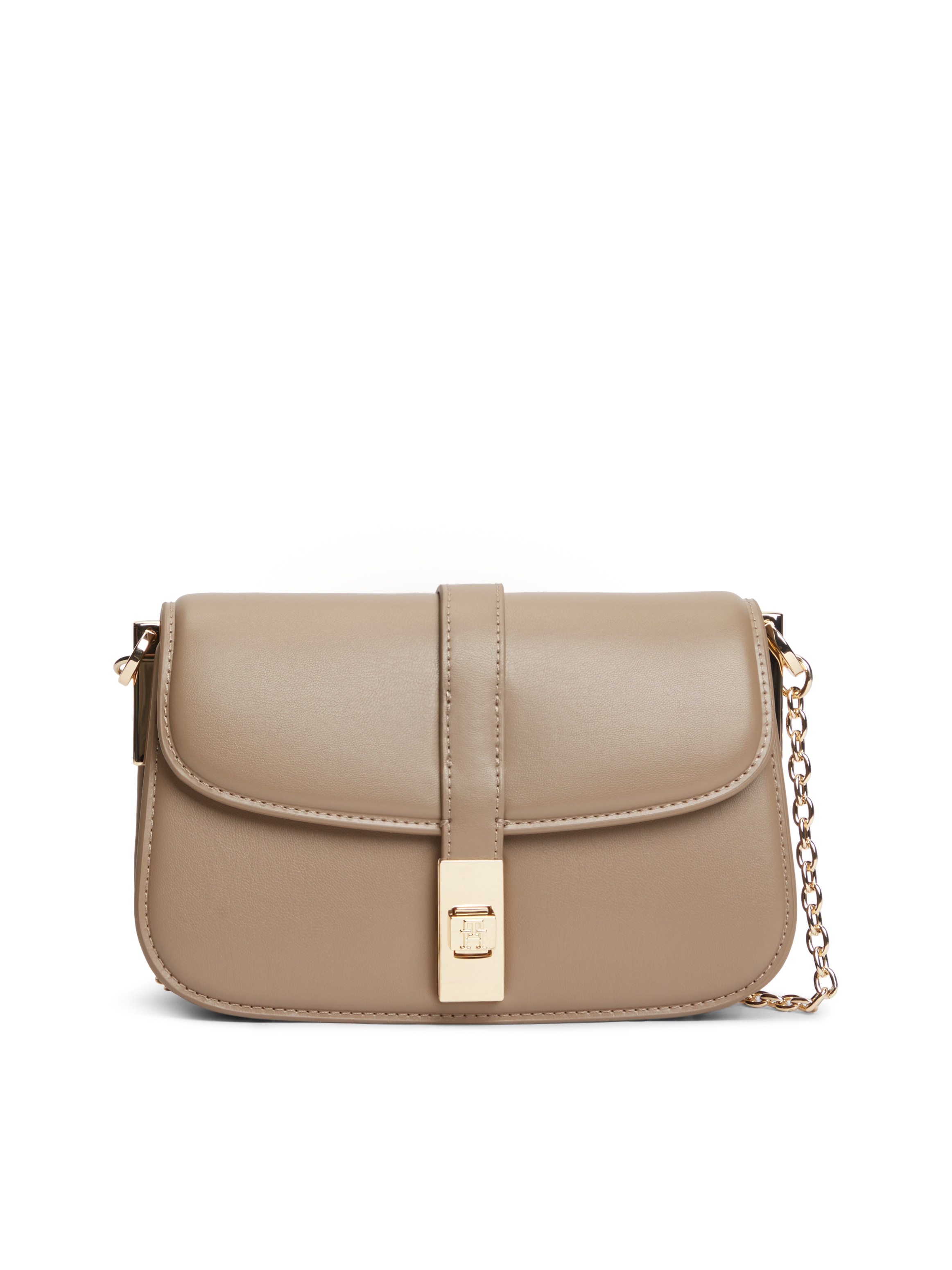 Tommy Hilfiger Umhängetasche "TH HERITAGE CHAIN CROSSOVER" Damen Abendtasche, Schultertasche Handtasche mit Steckverschluss