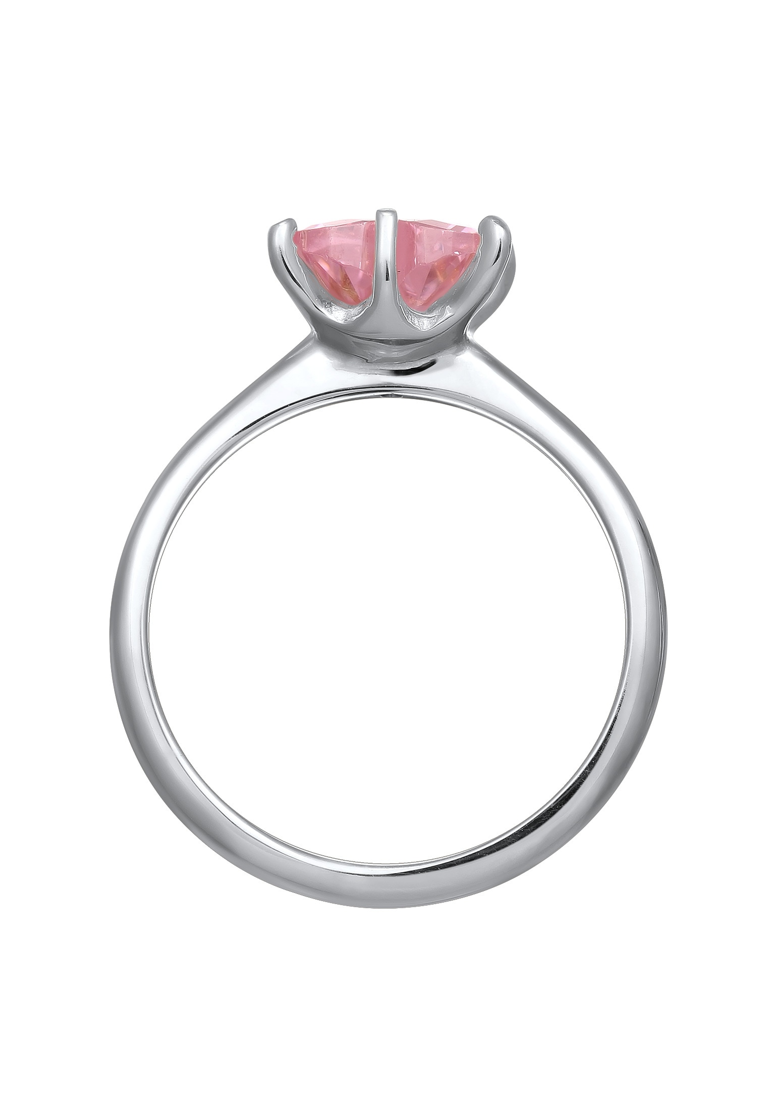 Elli Fingerring »Ring Herz Zirkonia Verlobungsring Solitär 925 Silber«