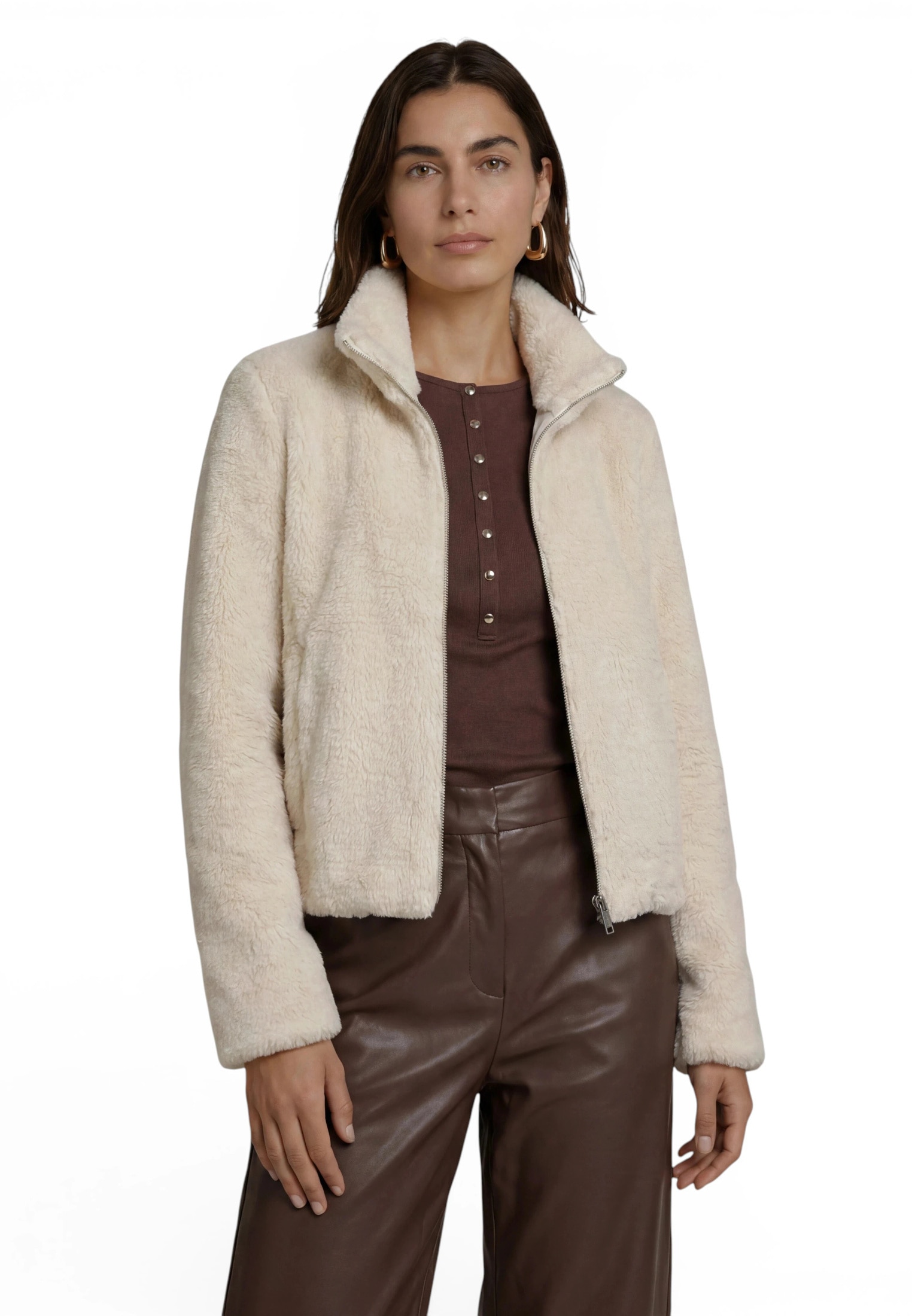 Zero Jackenblazer »Kuscheljacke mit hohem Kragen«