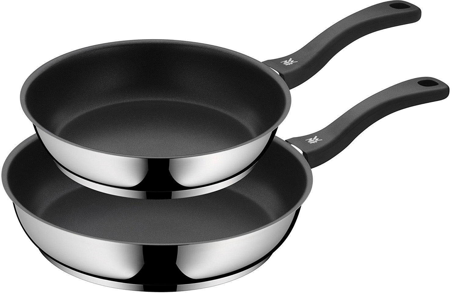 WMF Topf-Set »Inspiration«, Cromargan® Edelstahl Rostfrei 18/10, (Set, 11 tlg., 9-teiliges Topf-Set, 2-teiliges Pfannen-Set), inkl. 2-teiliges Pfannen-Set Devil, Induktion