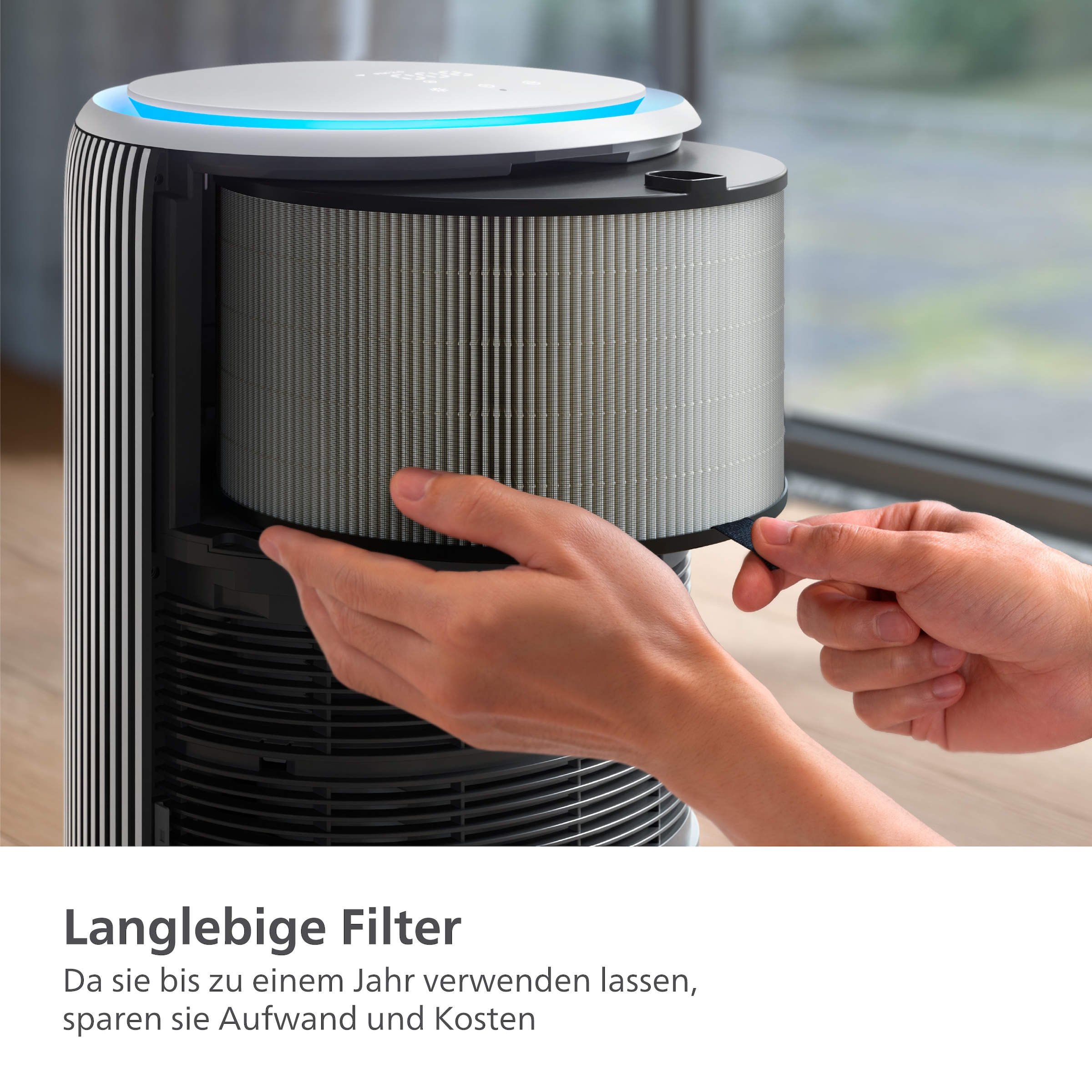 Philips Ersatzfilter »FY3400/30 HEPA NanoProtect Filter«, (1 tlg.), bis zu 1 Jahr verwendbar, 1 Filter im Lieferumfang