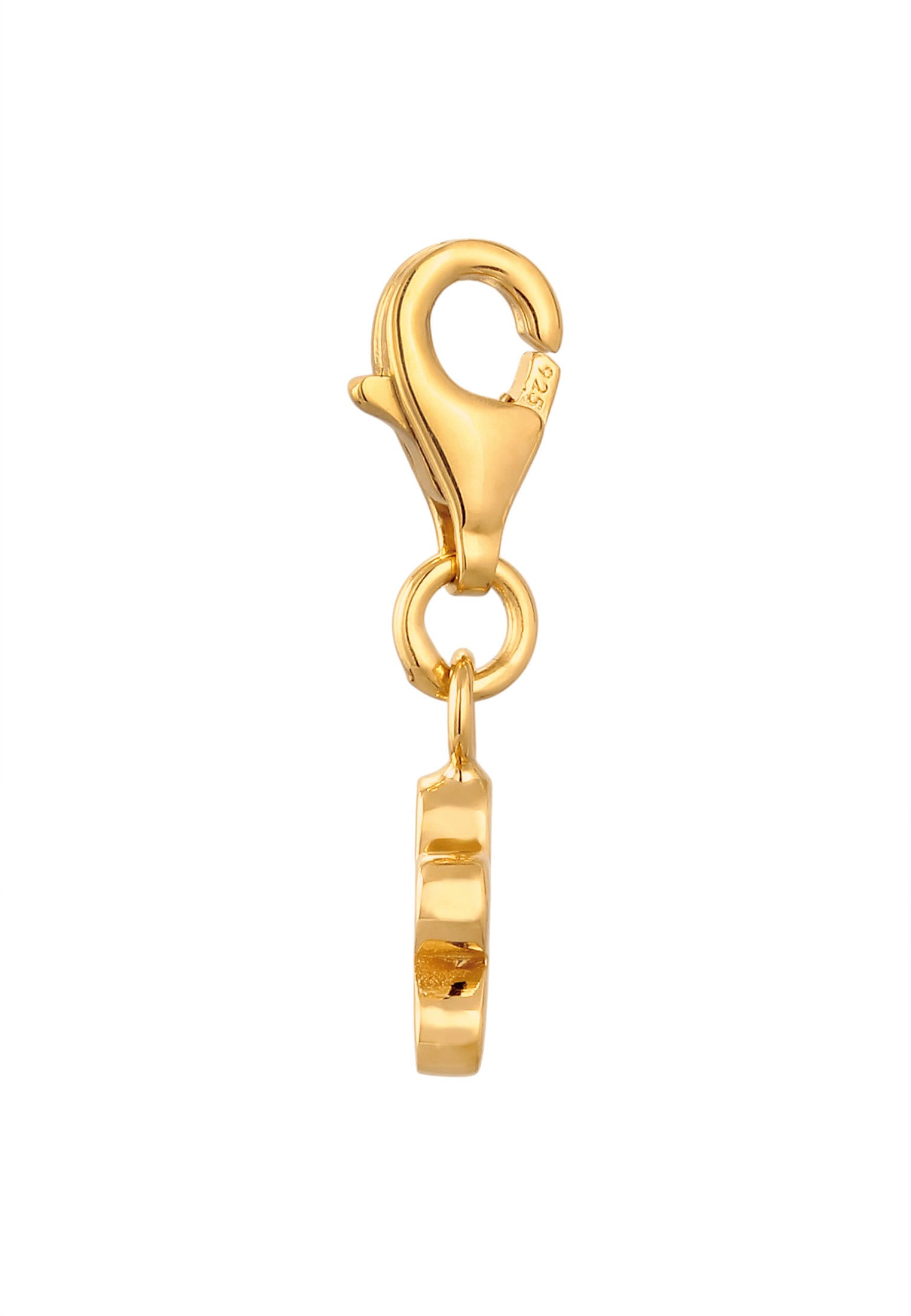 Elli Charm-Einhänger »Charm Charm Blume 925 Sterling Silber vergoldet«