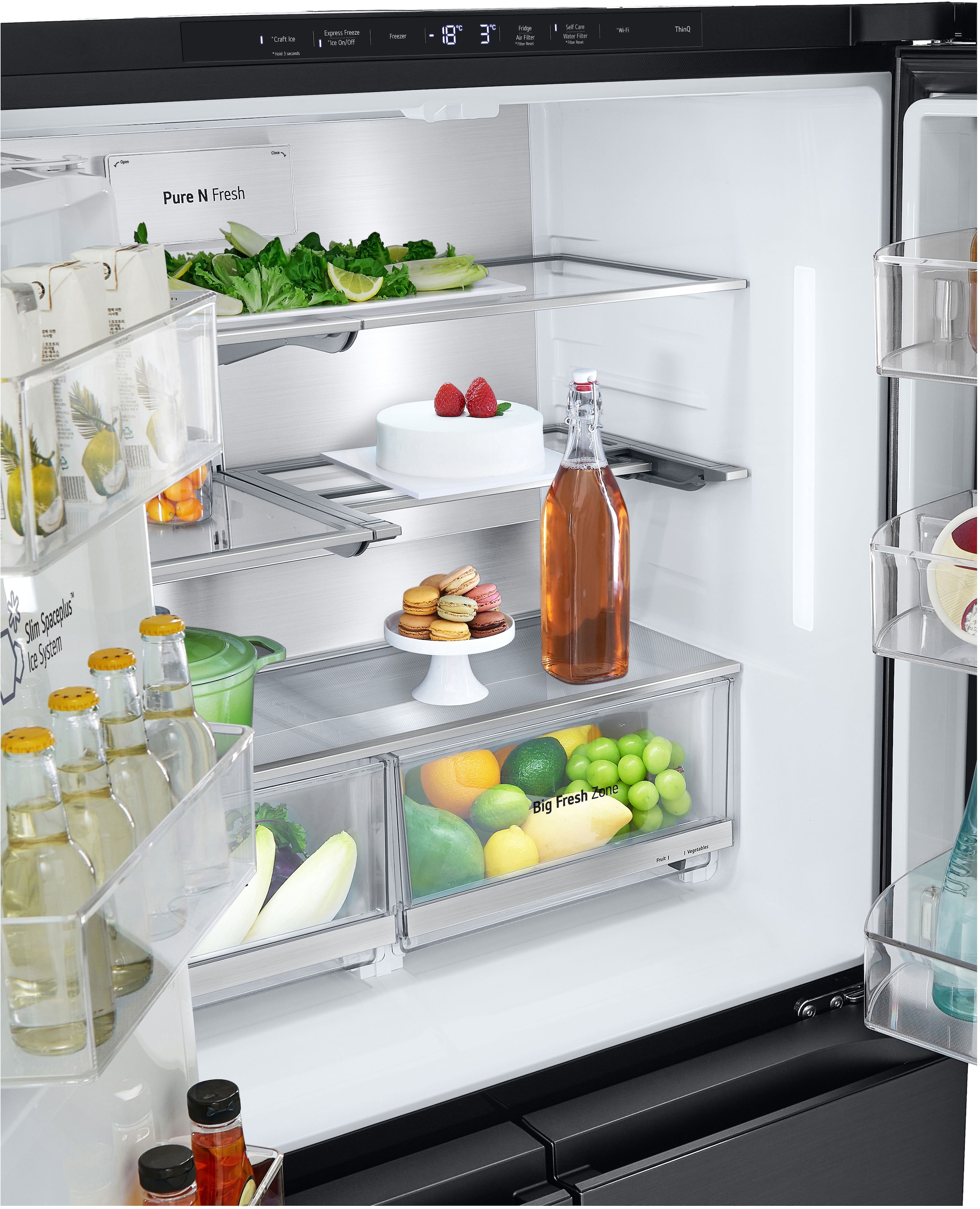 LG Multi Door »GMG960EVEE«, InstaView®: zweimal klopfen, reinschauen! mit Craft Ice - Spender