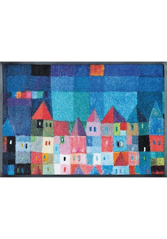 wash+dry by Kleen-Tex Fußmatte »Colourful Houses«, rechteckig, 7 mm Höhe,... kaufen