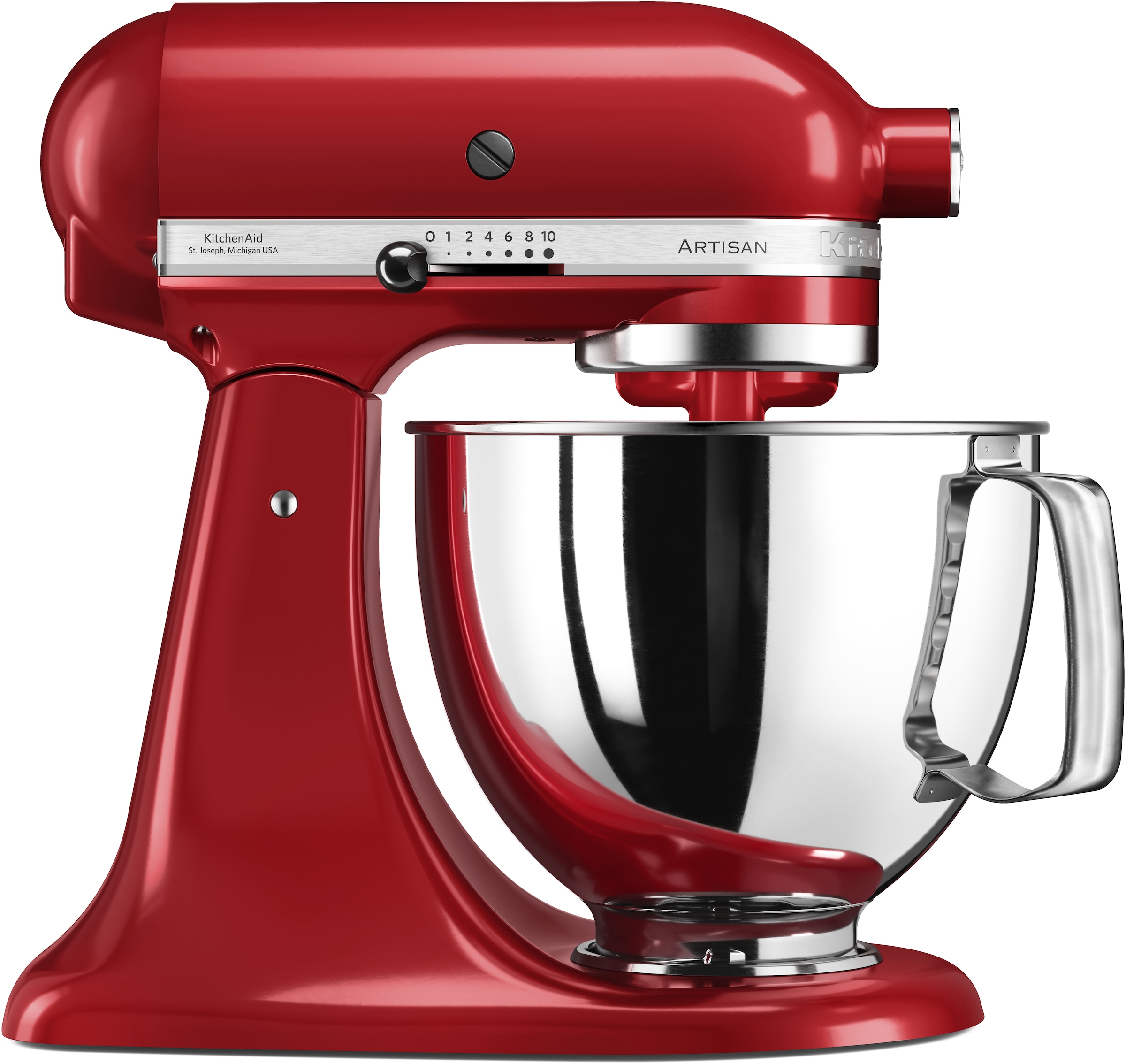 KitchenAid Küchenmaschine »5KSM125EER EMPIRE RED«, Gratis Fleischwolf, Schüssel, Spritzgebäckvorsatz (Wert: ca.238,- UVP)