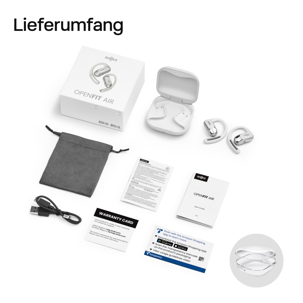 Shokz Open-Ear-Kopfhörer »OpenFit Air + Case«