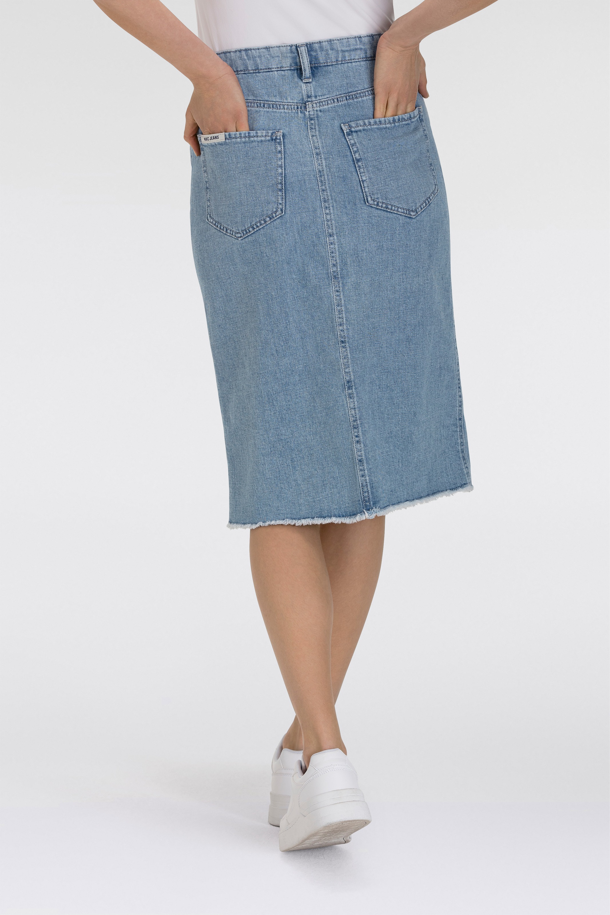 MAC Midirock »MIDI SKIRT fringe«, im Five-Pocket Style