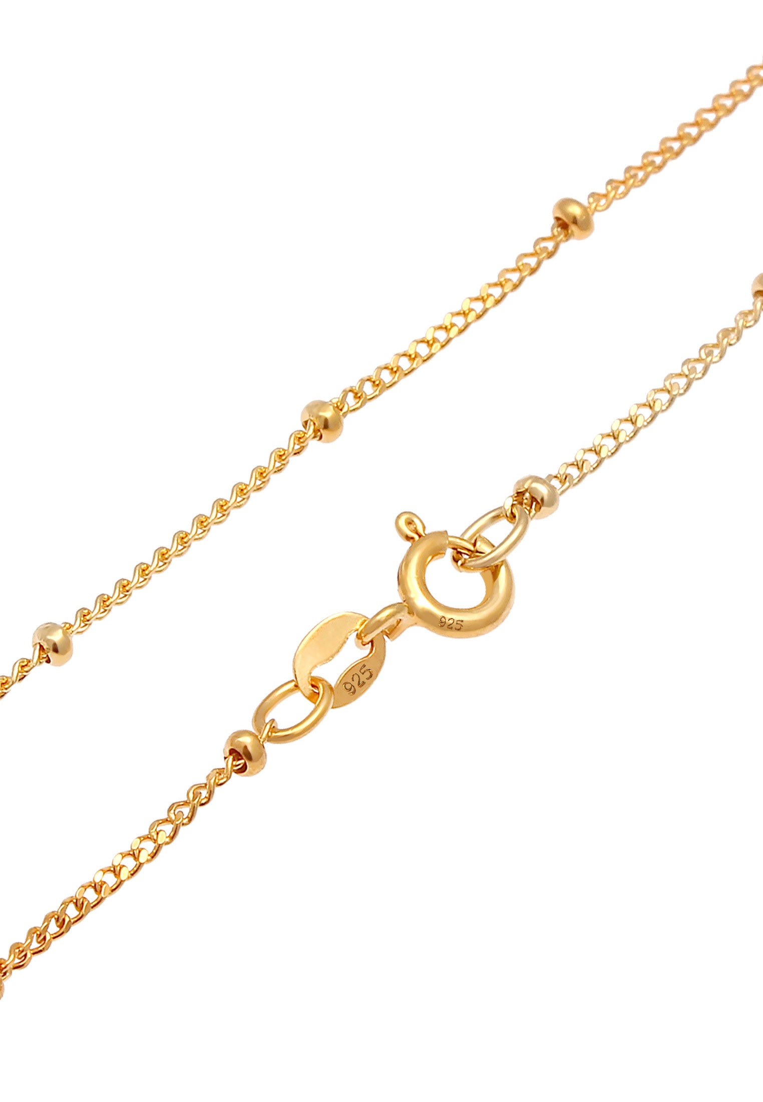Elli Kette mit Anhänger »Halskette Halbmond Moon Sichel Astro 925 Silber«
