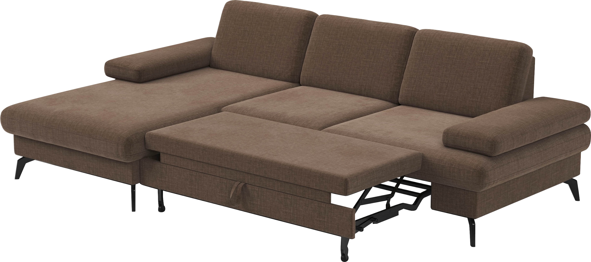 sit&more Ecksofa »Morris L-Form, inkl. Sitztiefenverstellung«, wahlweise mit Armteilverstellung, Bettfunktion & Bettkasten
