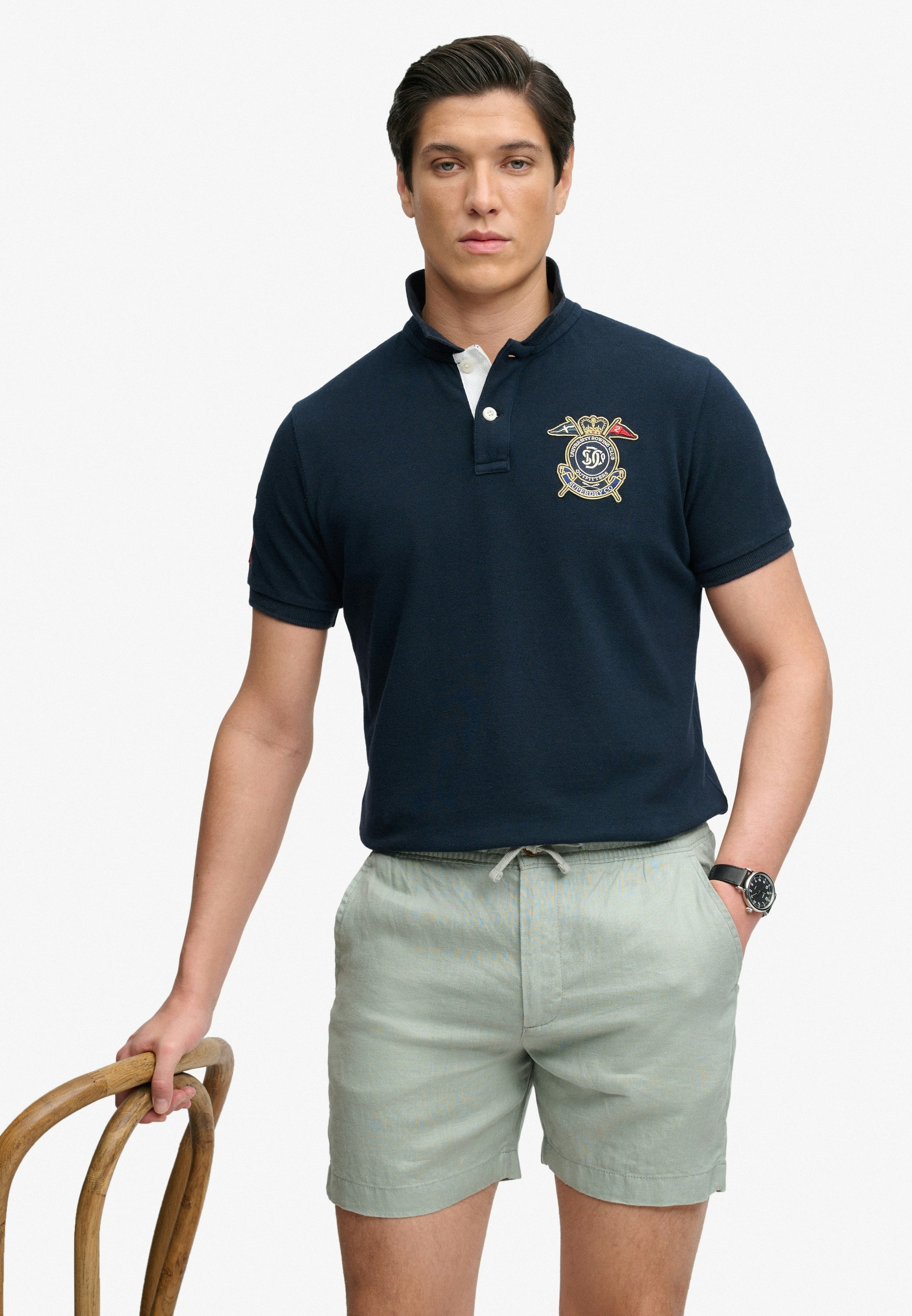 Superdry Shorts »MERCHANT LINEN SHORT«  aus Leinen, Relaxed Fit, mit Reißverschluss