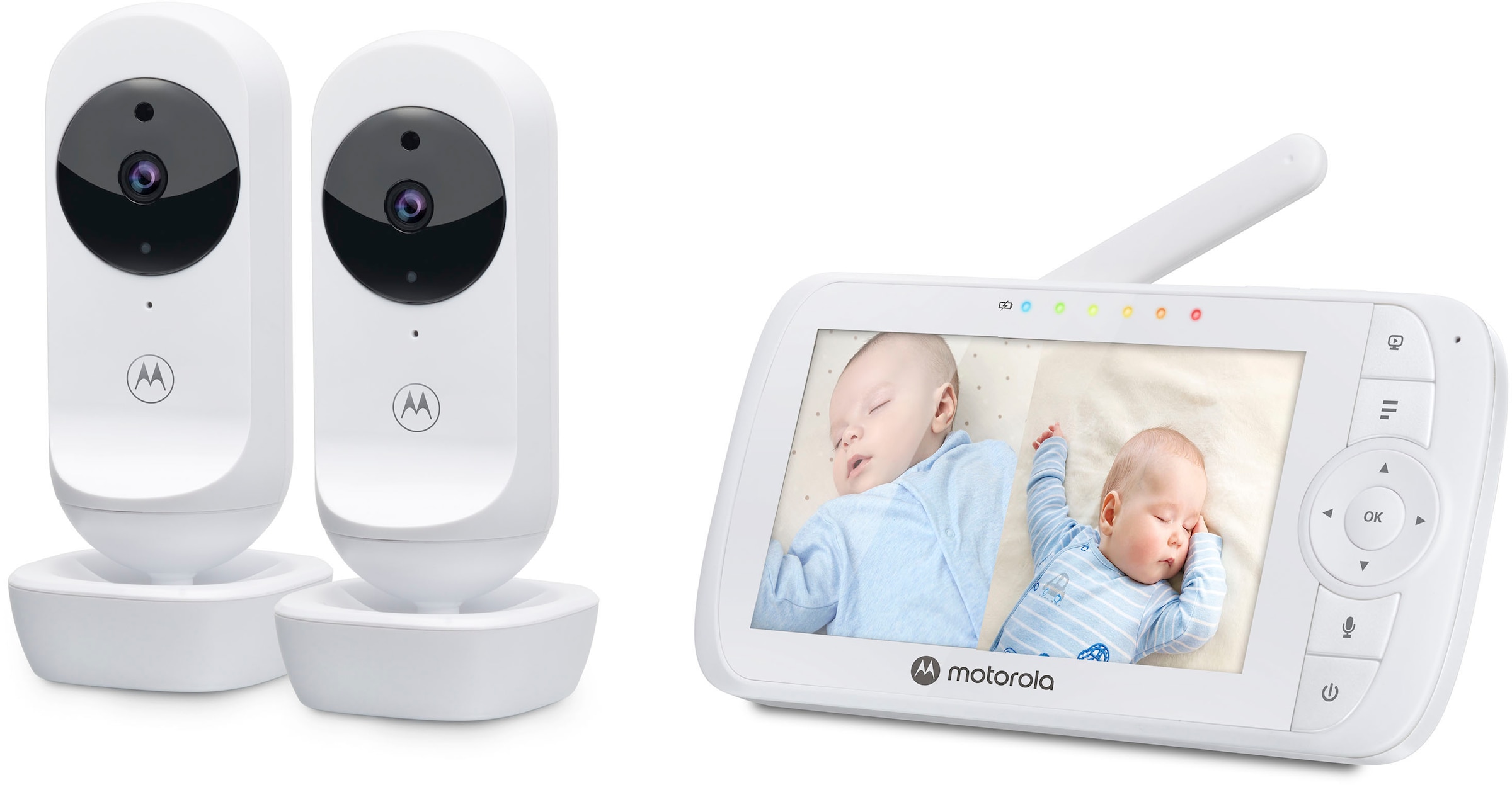 Motorola Babyphone »Video Nursery VM 35-2 Twin 2x Kameras«, 5-Zoll-Farbdisplay