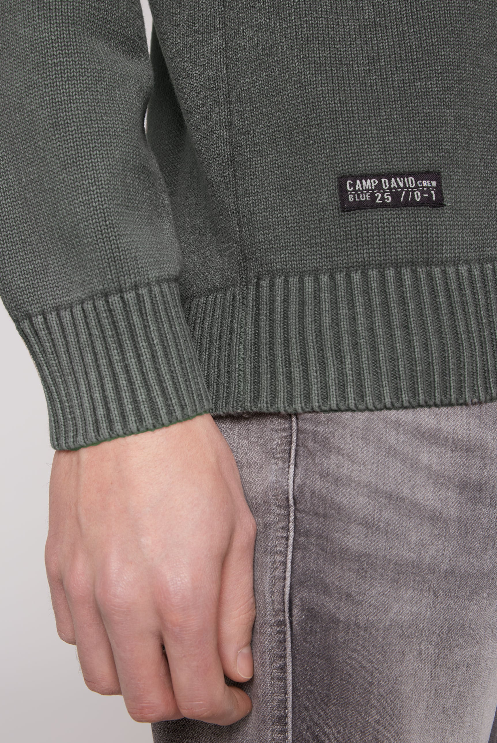 CAMP DAVID Strickpullover, mit Logoprints vorne und hinten