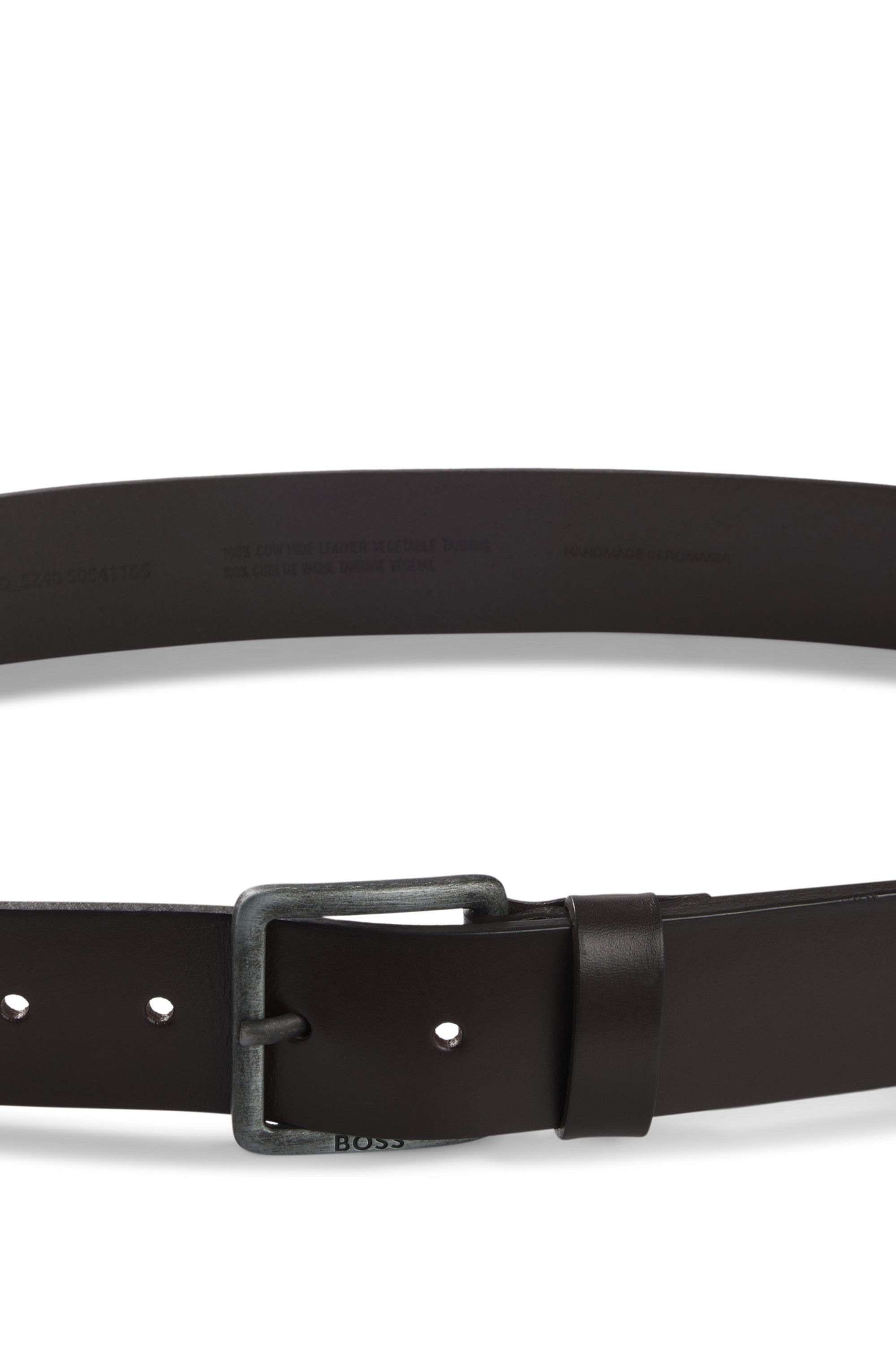 BOSS Ledergürtel »Jeeko_Sz40« mit matter Schließe