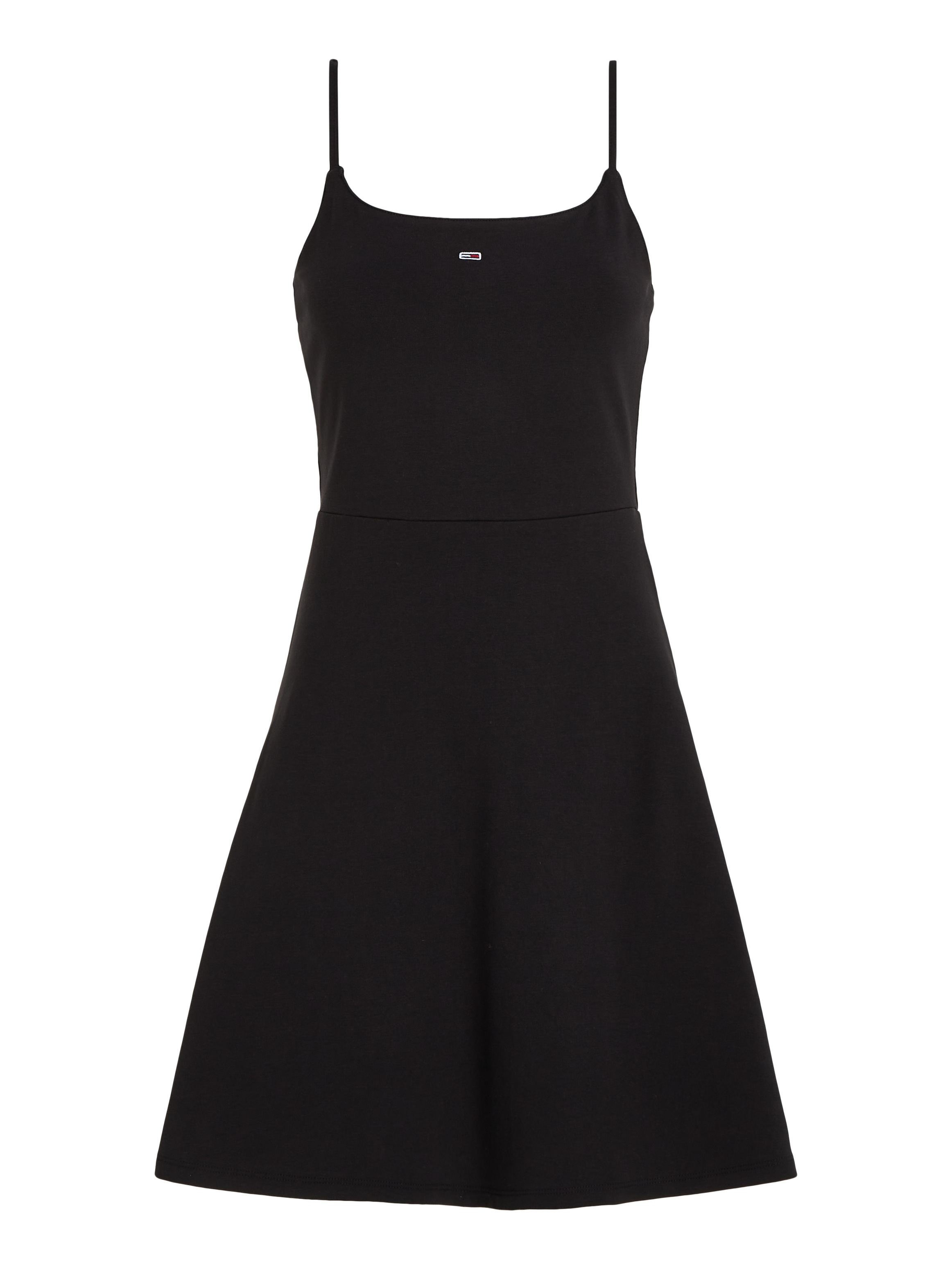 Tommy Jeans Spaghettikleid »TJW ESSENTIAL STRAP FLARE DRESS«, mit verstellbaren Spaghettiträgern