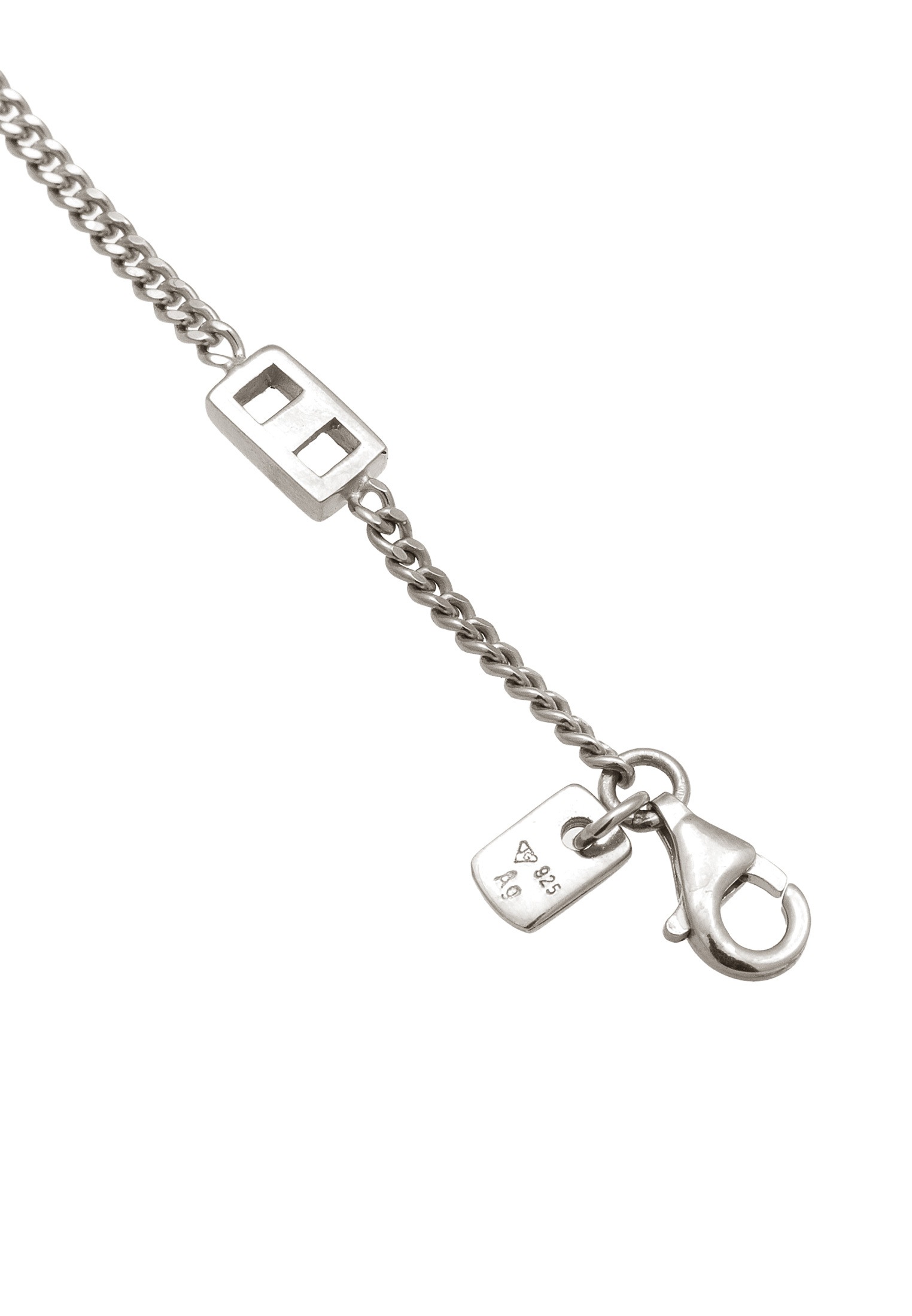 Kuzzoi Armkette »Armband Rechteck Topas Weiß 925 Sterling Silber«