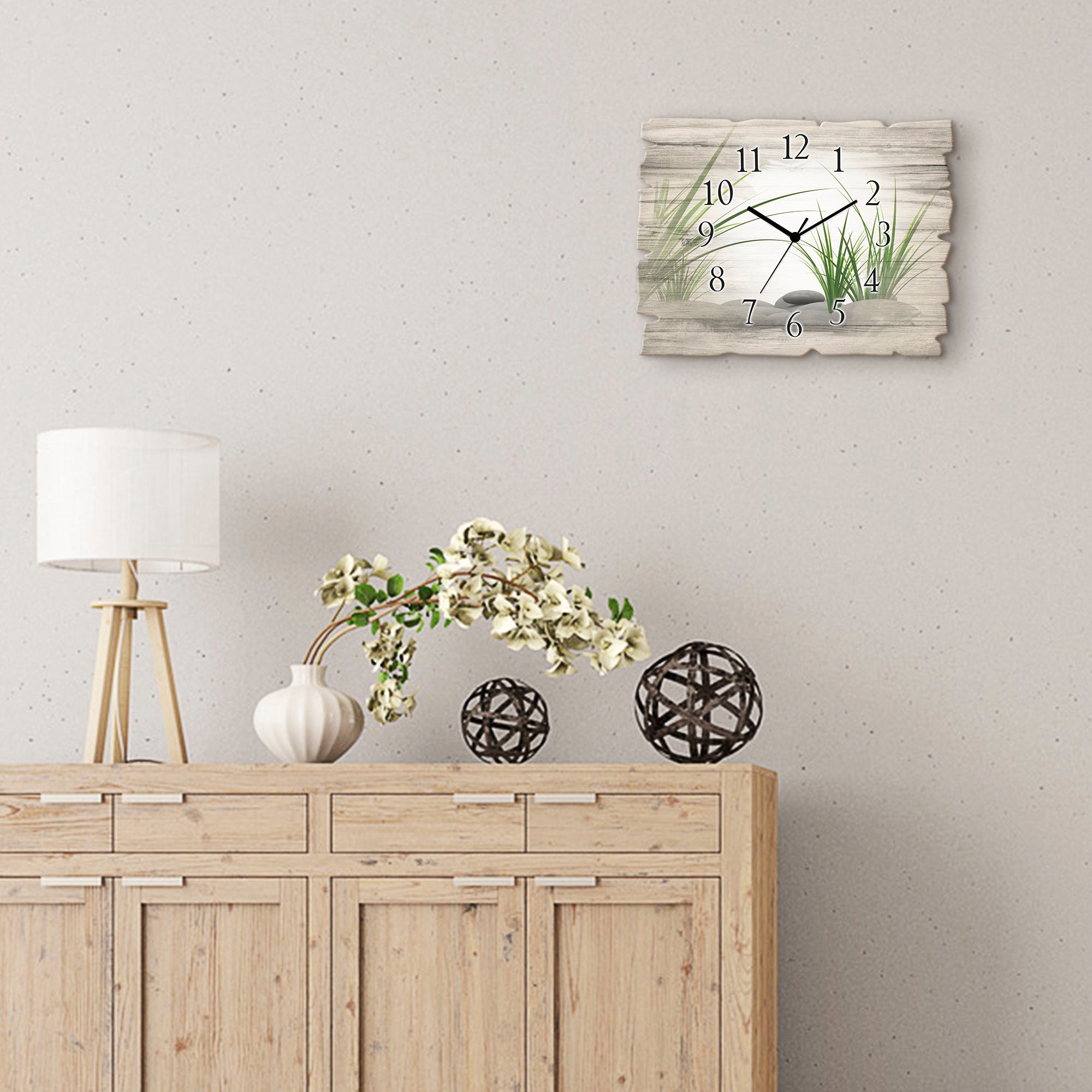 Artland Wanduhr »3 D Steine« wahlweise mit  Quarz- oder Funkuhrwerk, lautlos ohne Tickgeräusche