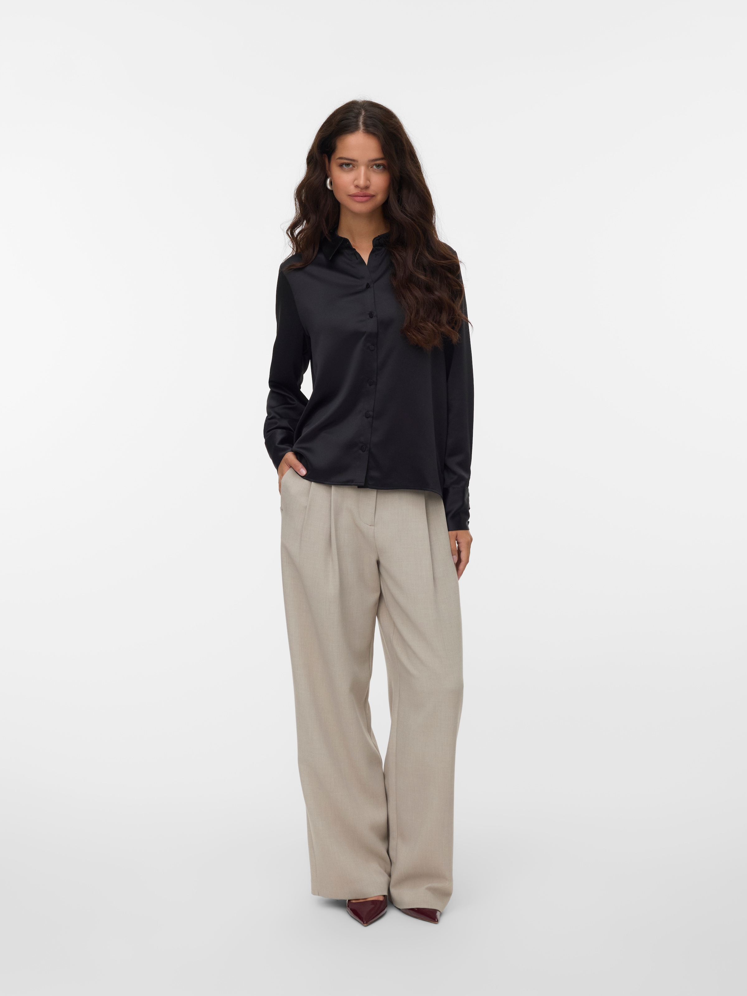 Vero Moda Langarmbluse »VMMERLE LS SHIRT WVN GA NOOS«