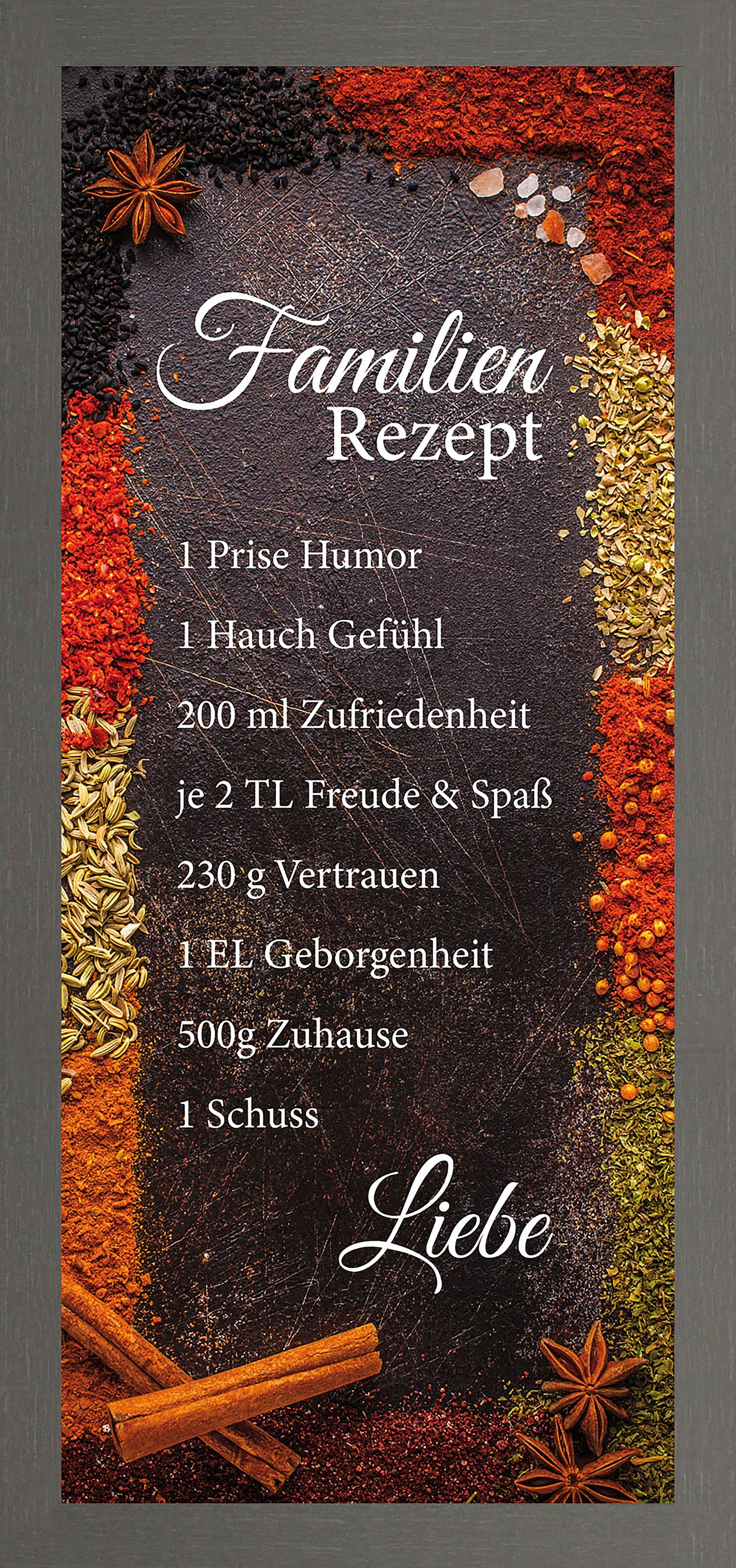Bönninghoff Bild mit Rahmen, Gewürze-Sprüche-Sprüche & Texte-Lebensmittel, (1 St.)