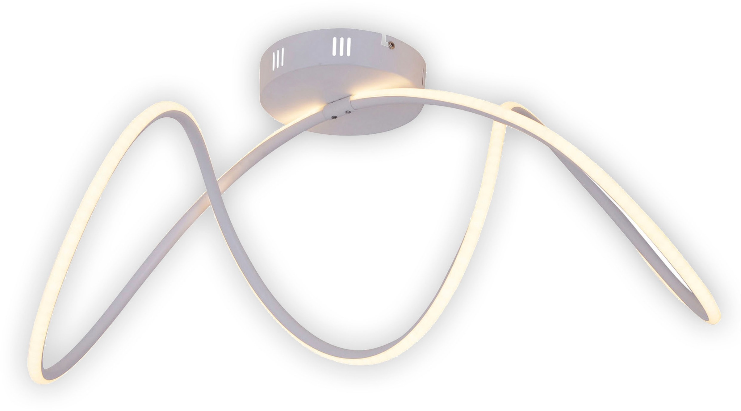 näve LED Deckenleuchte »Odrive« LED-Modul 1 Stk. Warmweiß schleifenähnlich geschwungene Leuchtstreifen, weiß, L: 67cm, H: 30cm