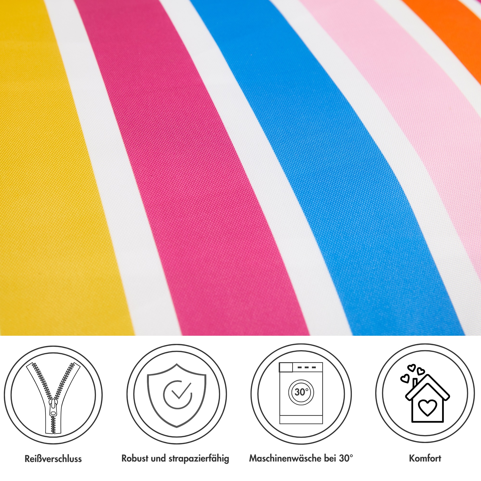 Andiamo Dekokissen »Helia, Kissenhülle mit Füllung« Sofakissen, modernes Design, eckig, 40x40, Outdoor geeignet