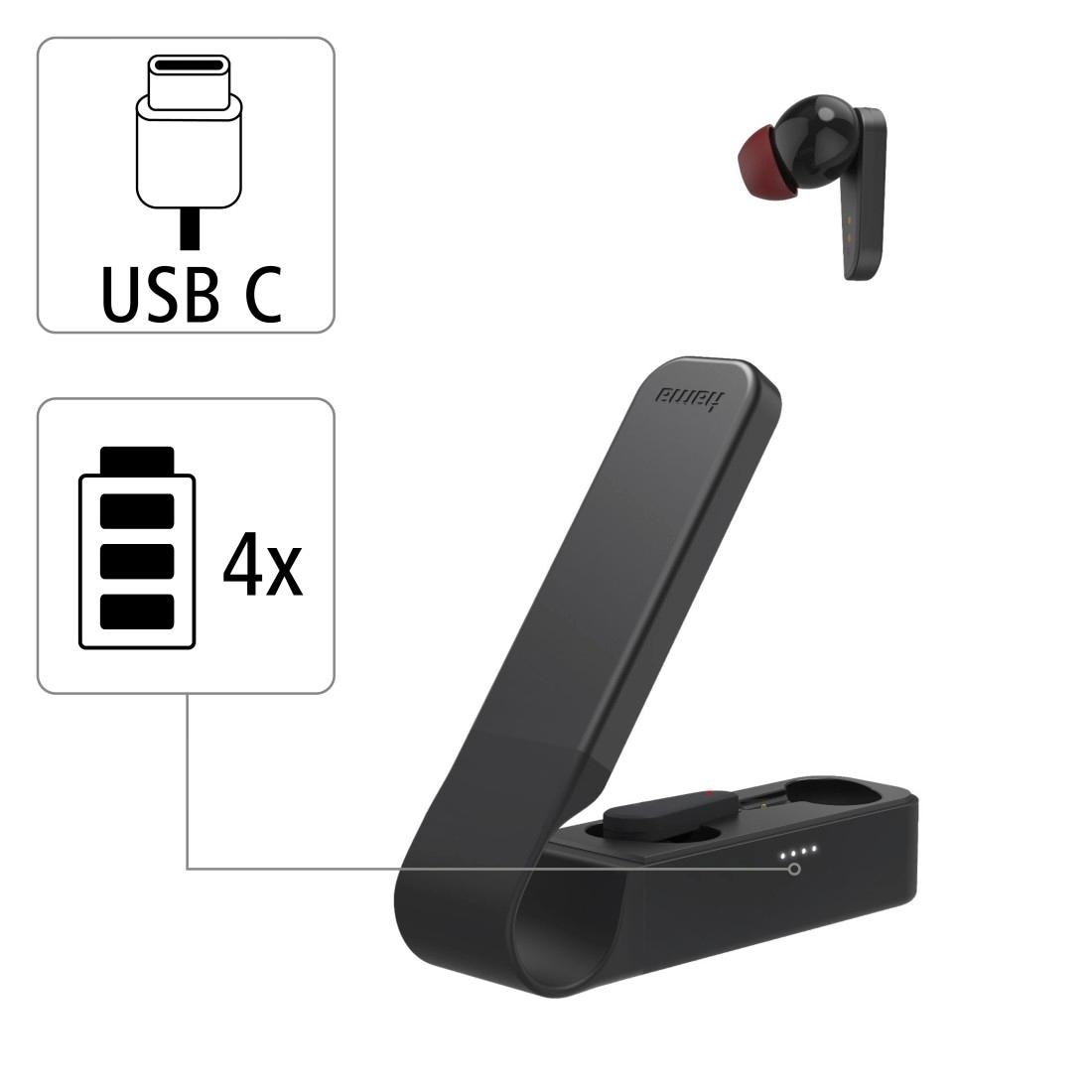 Hama Bluetooth-Kopfhörer Headset, Kopfhörer«, Bluetooth TWS, In-Ear ➥ Duplex, | XXL Sprachsteuerung Pocket, Jahre 3 Wireless True UNIVERSAL Garantie »Spirit