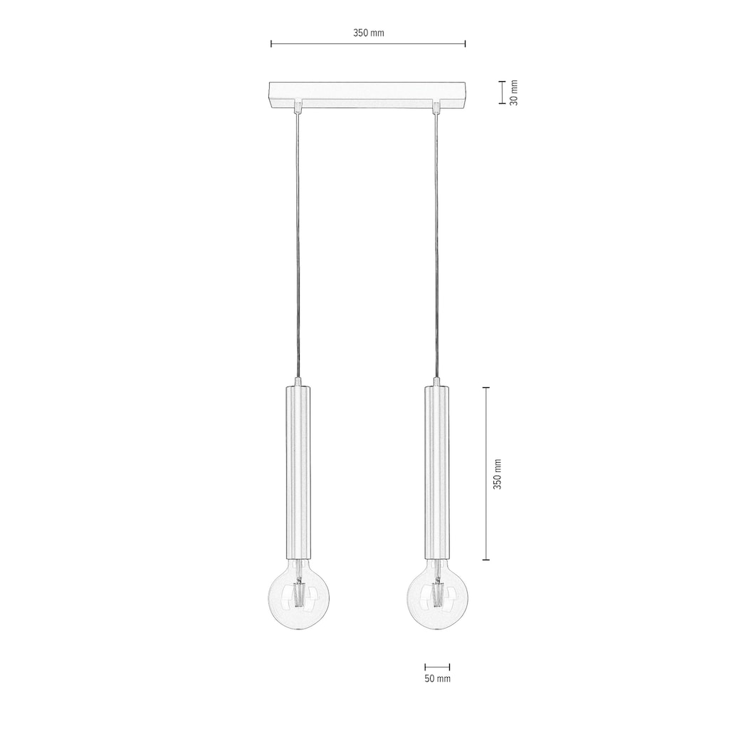 BRITOP LIGHTING Pendelleuchte »BARREL«, 2 flammig-flammig